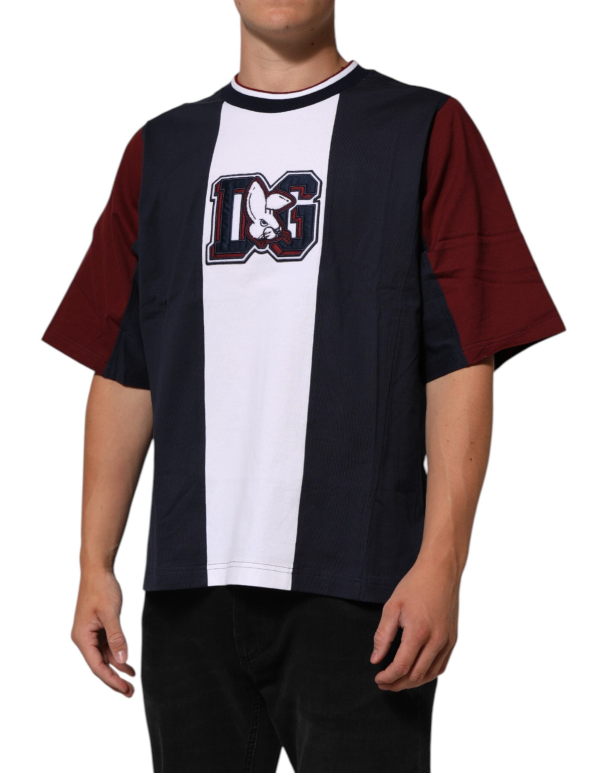Dolce & Gabbana multicoloured striped cotton crew neck t-shirt for men-3