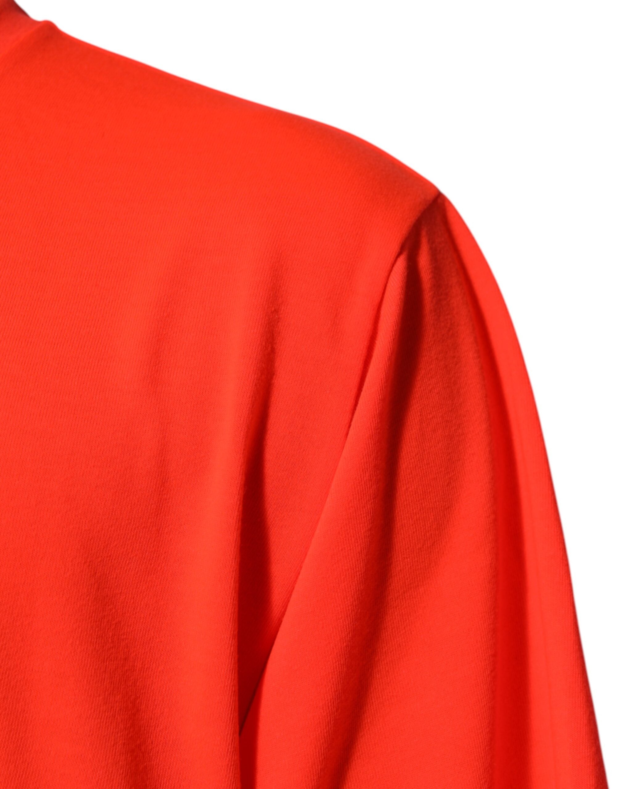Camiseta Dolce & Gabbana de poliéster naranja neón con cuello redondo para hombre-6