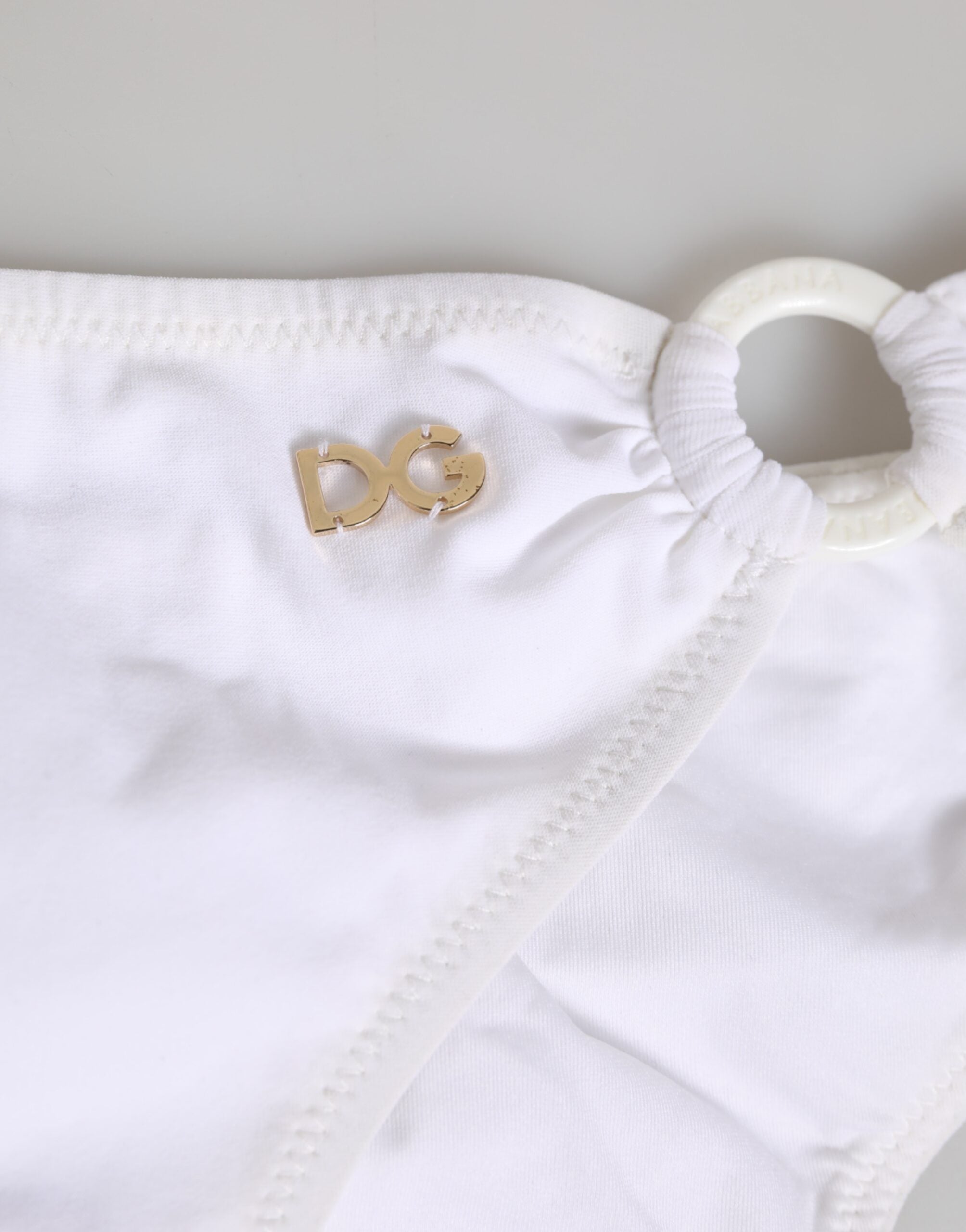 Dolce & Gabbana White Logo Swimsuit 2 Piece Top Bottom Swimwear-3