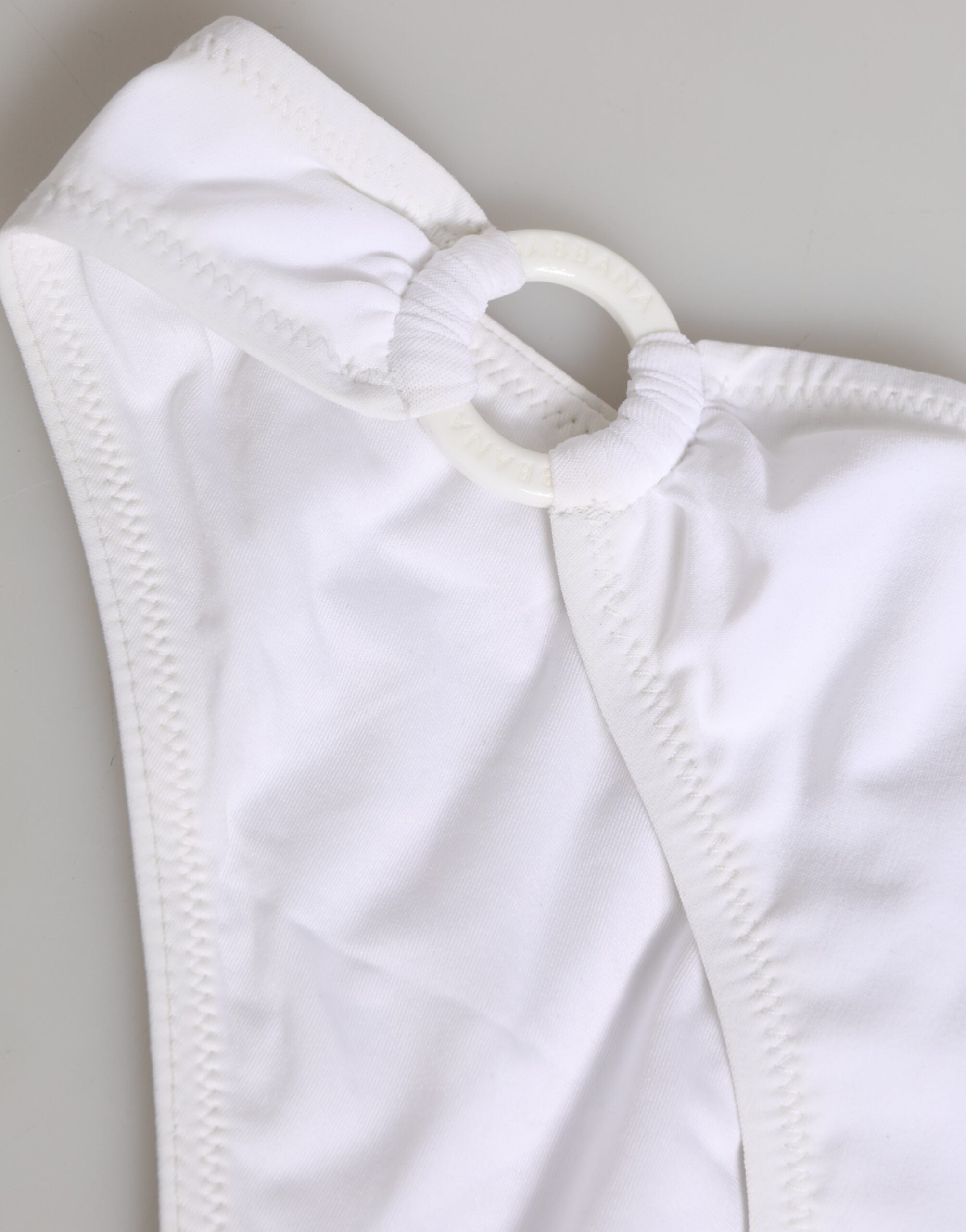 Dolce & Gabbana White Logo Swimsuit 2 Piece Top Bottom Swimwear-4
