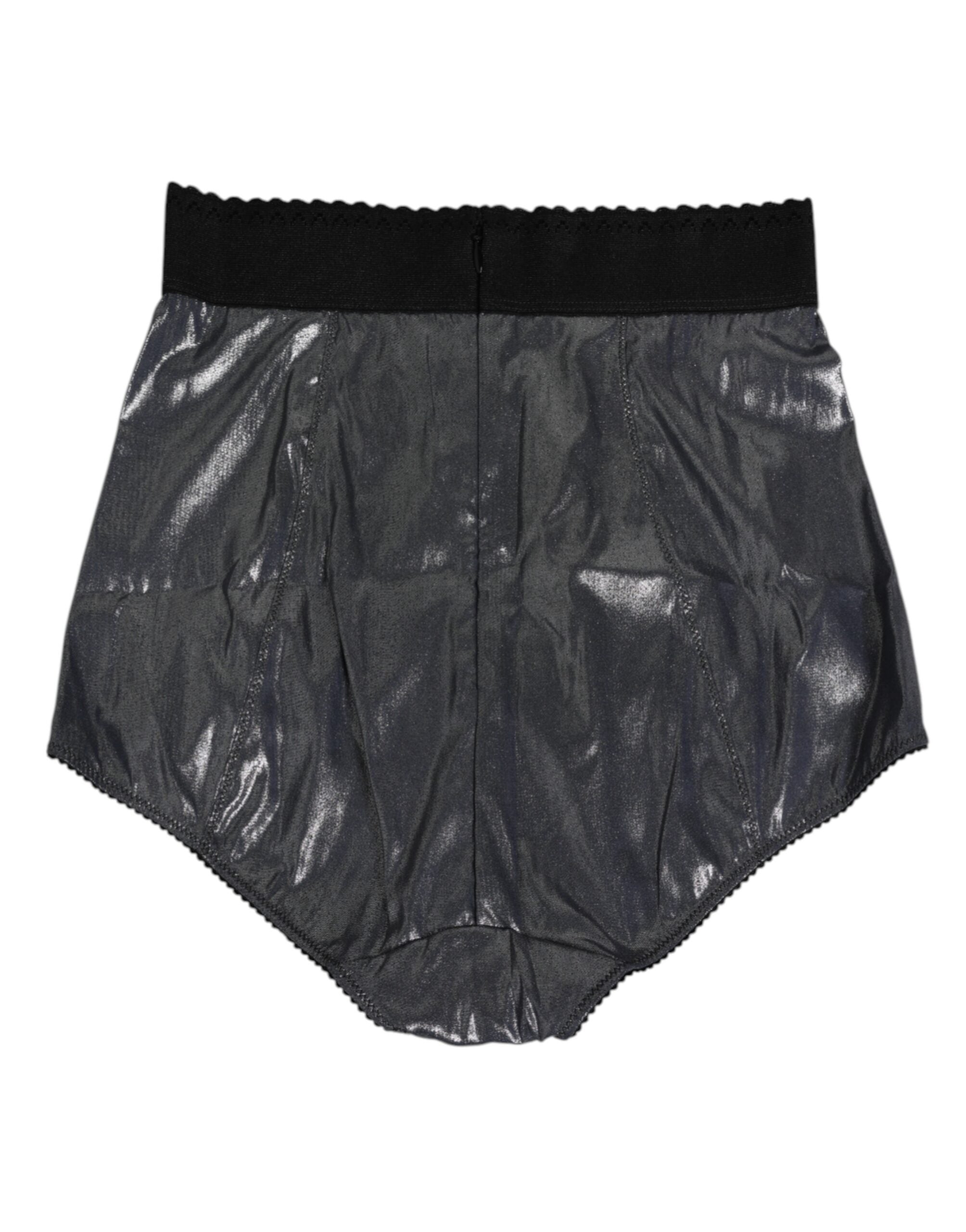 Dolce & Gabbana Grey Silk Stretch Panties Shapewear Underwear-4