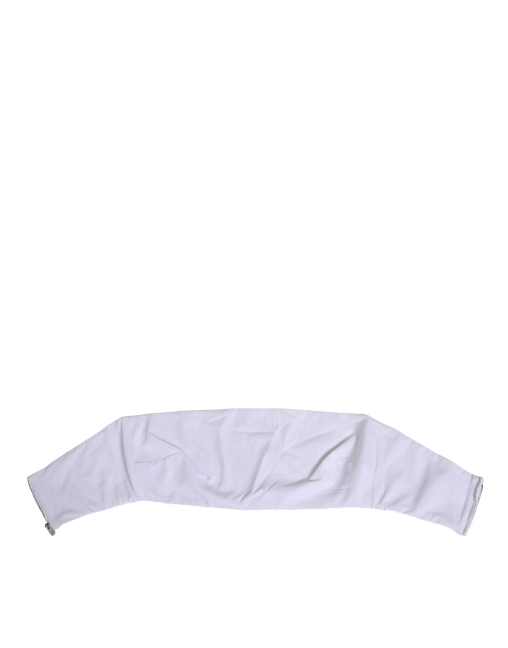 Top de corsé sin tirantes de nailon blanco Dolce & Gabbana-2