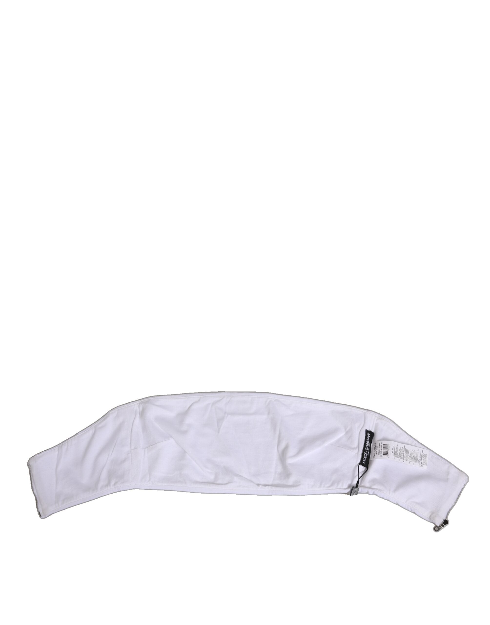 Top de corsé sin tirantes de nailon blanco Dolce & Gabbana-3