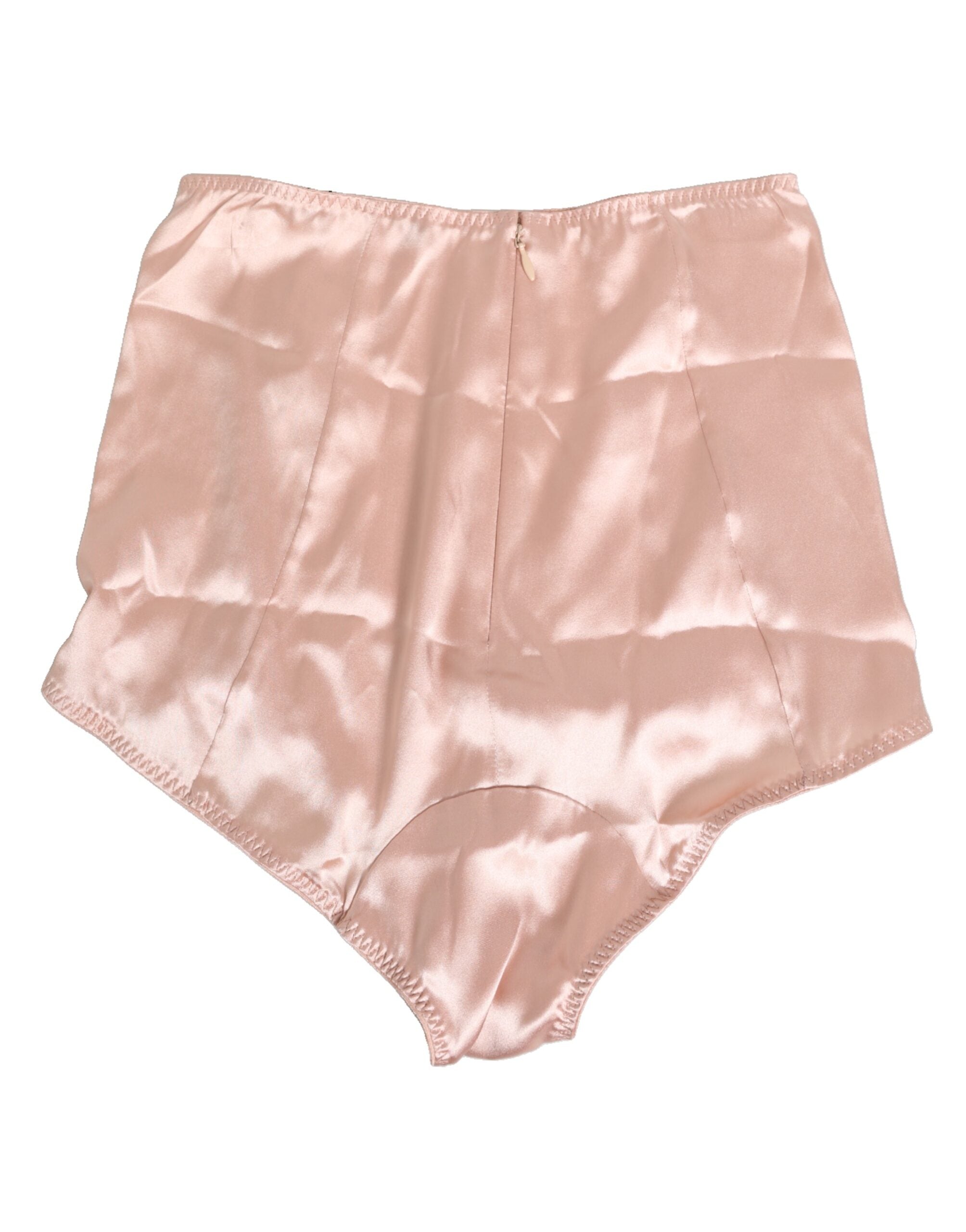 Pantalones cortos de cintura alta de acetato rosa de Dolce & Gabbana-5