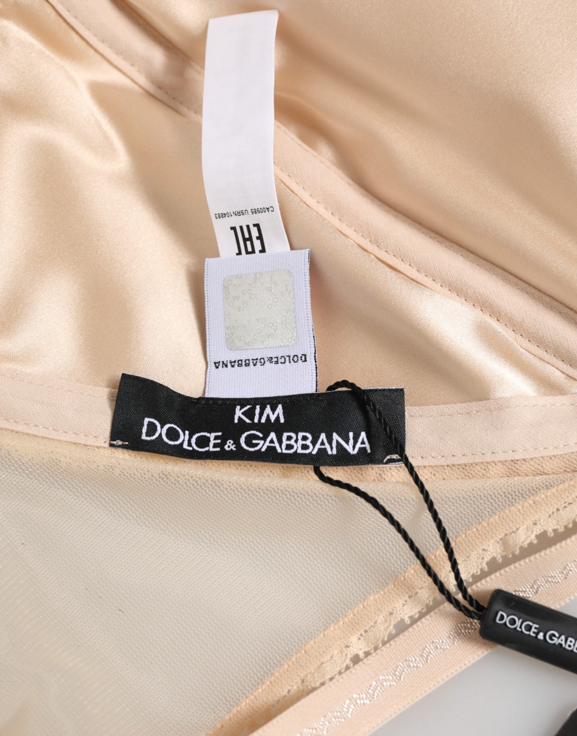 Dolce & Gabbana Beige Nylon Triangle Soft Cup Bra Underwear-5