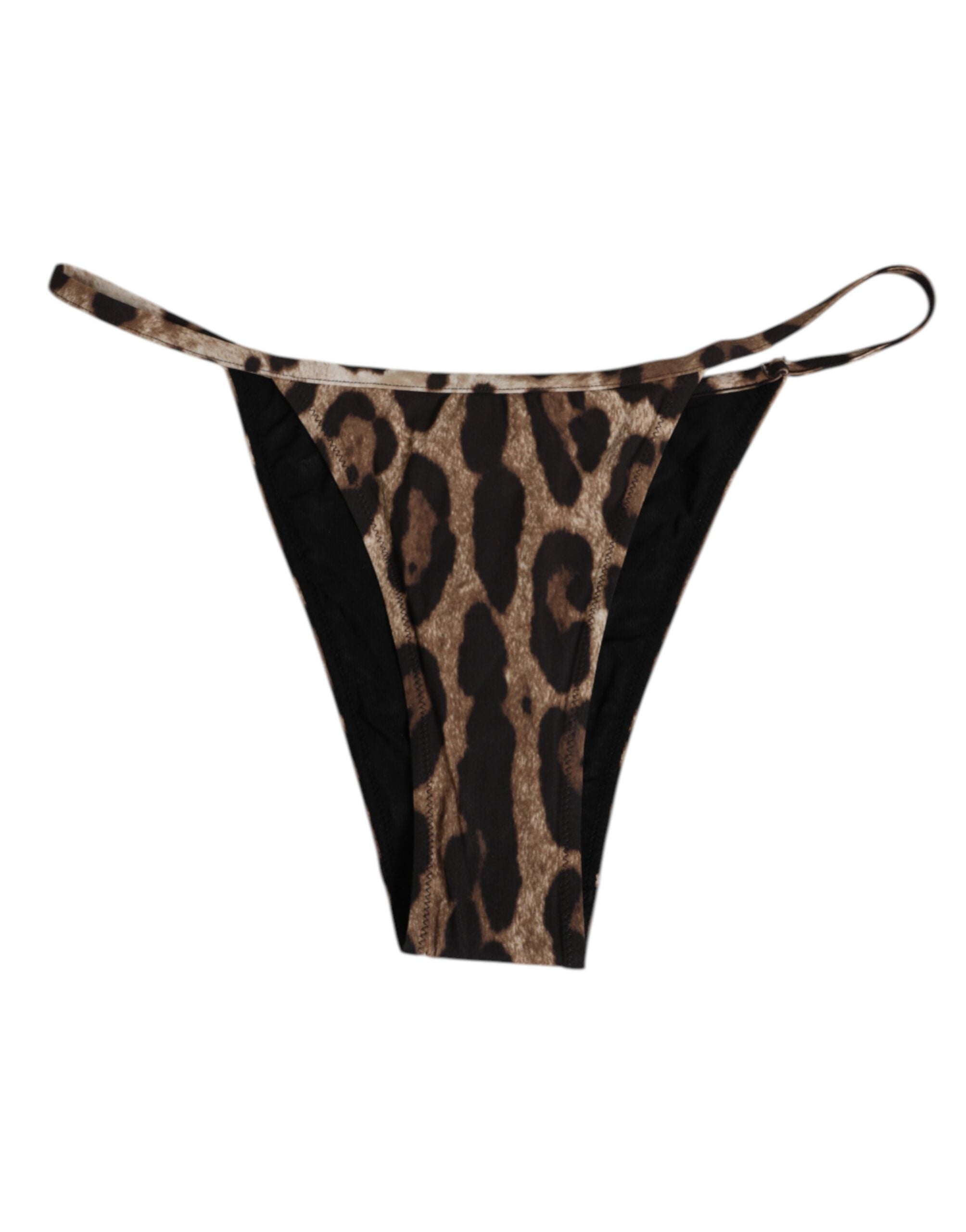 Dolce & Gabbana Brauner Leopard Dreieck Tanga Panty Unterwäsche-2