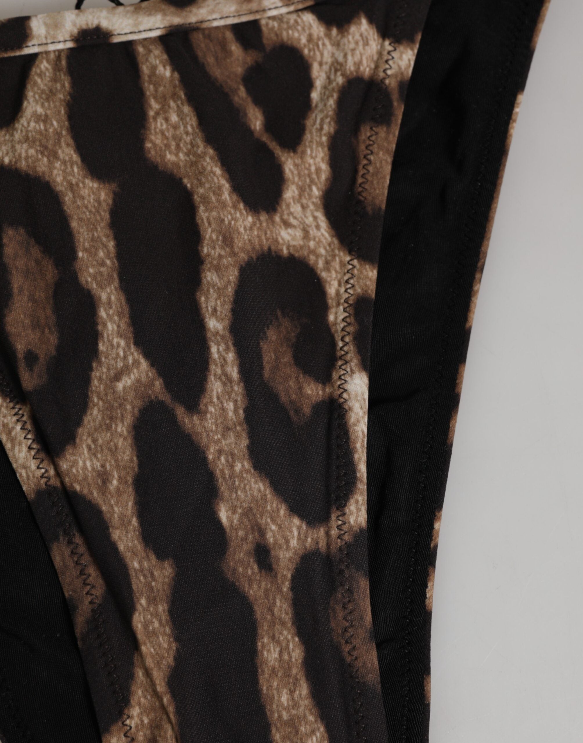 Dolce & Gabbana Brauner Leopard Dreieck Tanga Panty Unterwäsche-3