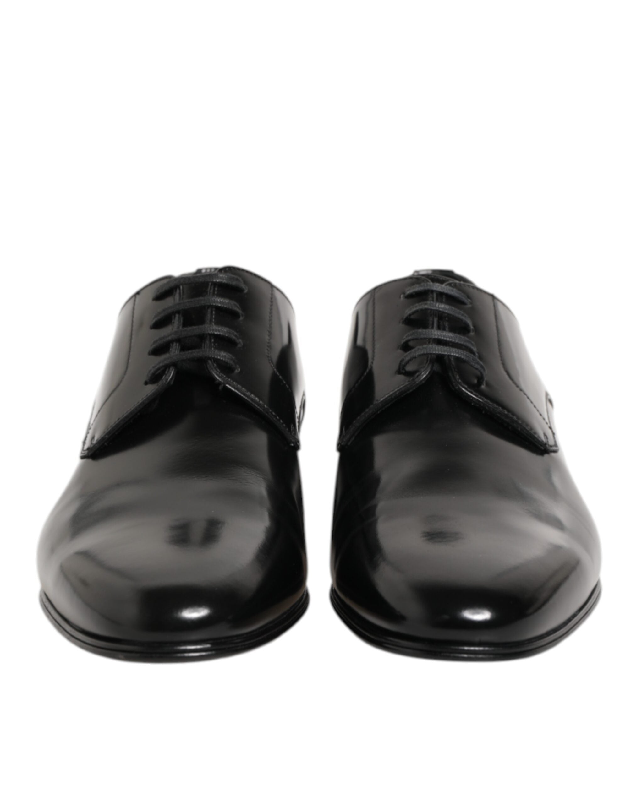 Dolce & Gabbana Schwarzes Kalbsleder Derby Herren Anzugschuhe-3