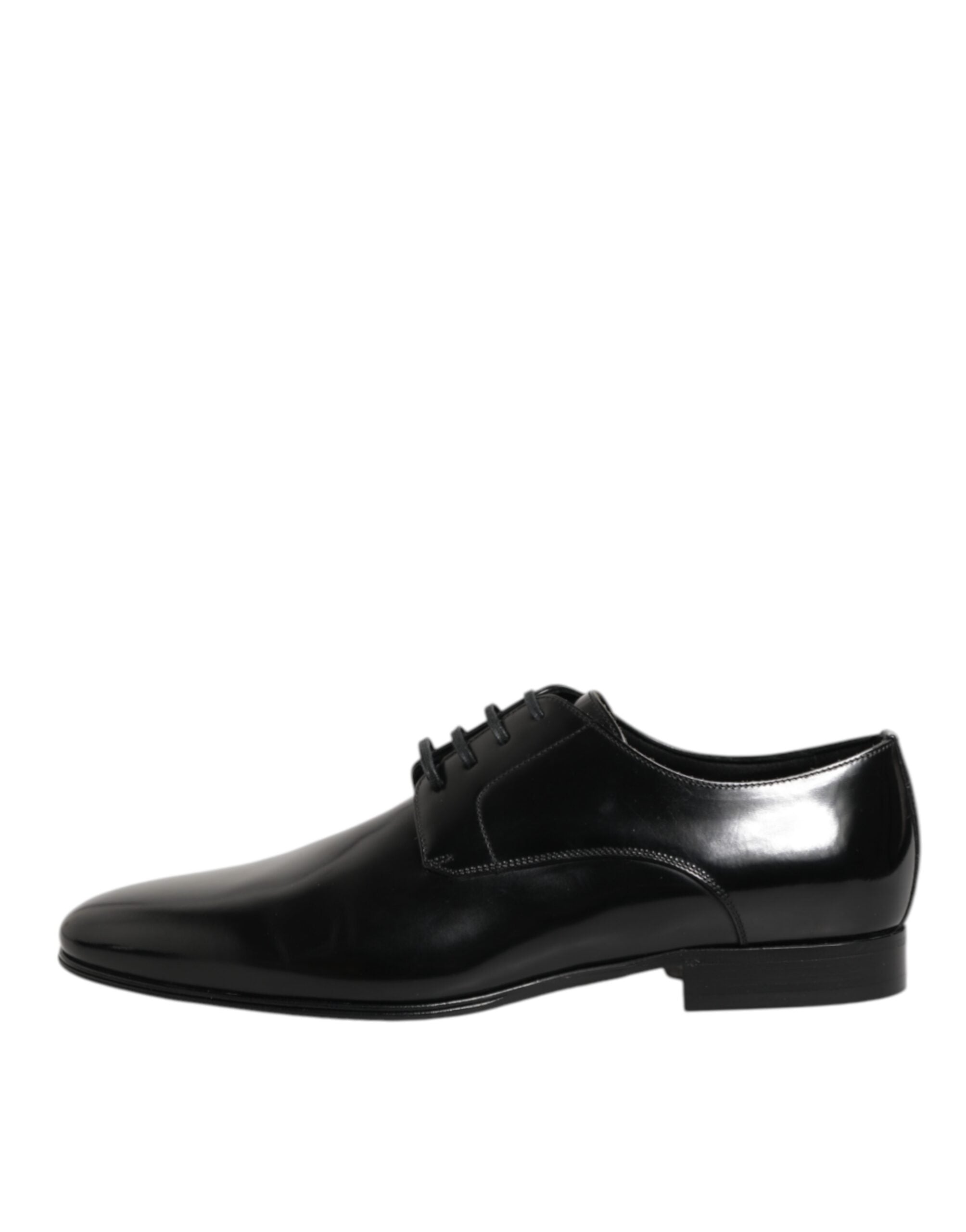 Dolce & Gabbana Schwarzes Kalbsleder Derby Herren Anzugschuhe-7