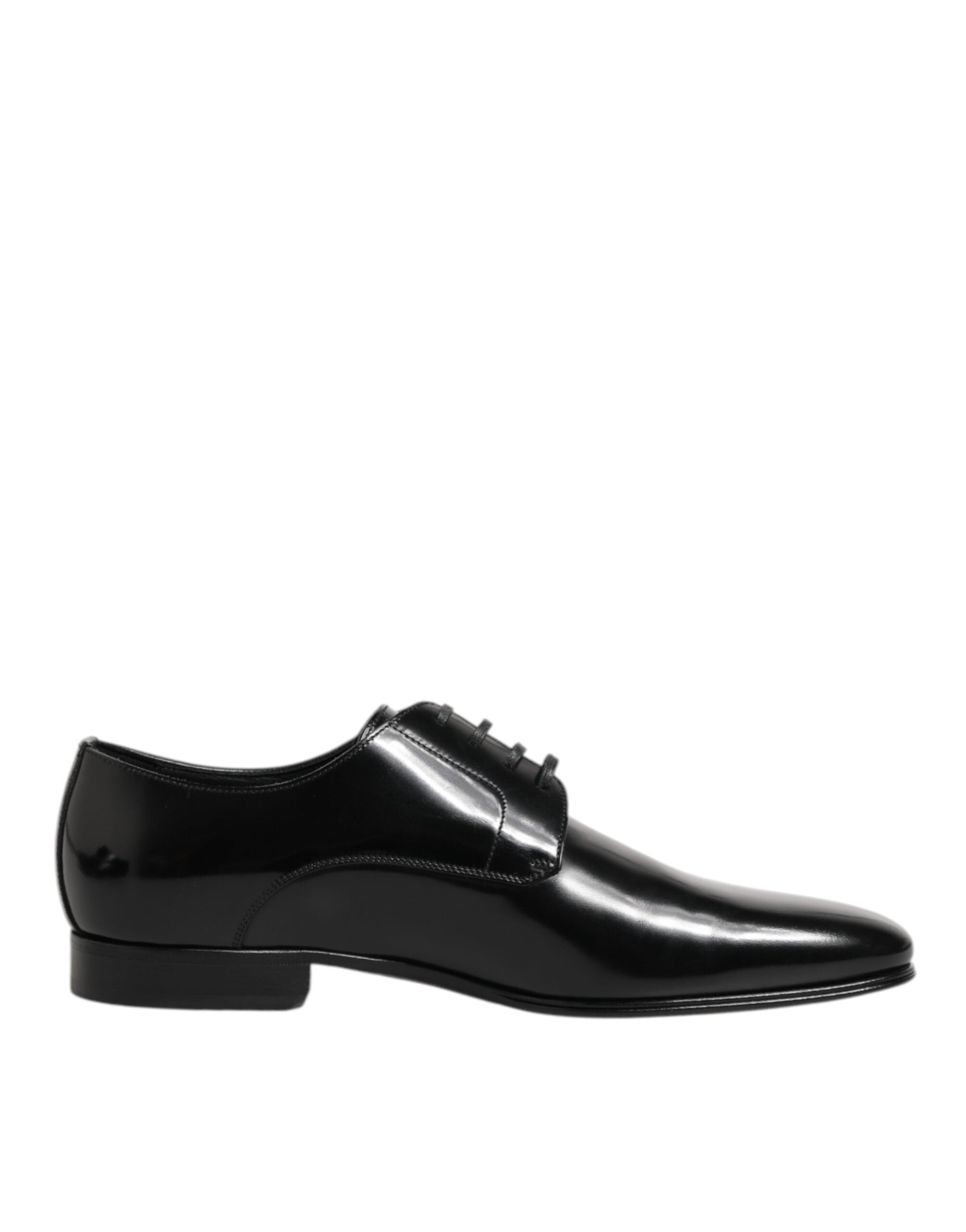 Dolce & Gabbana Schwarzes Kalbsleder Derby Herren Anzugschuhe-2