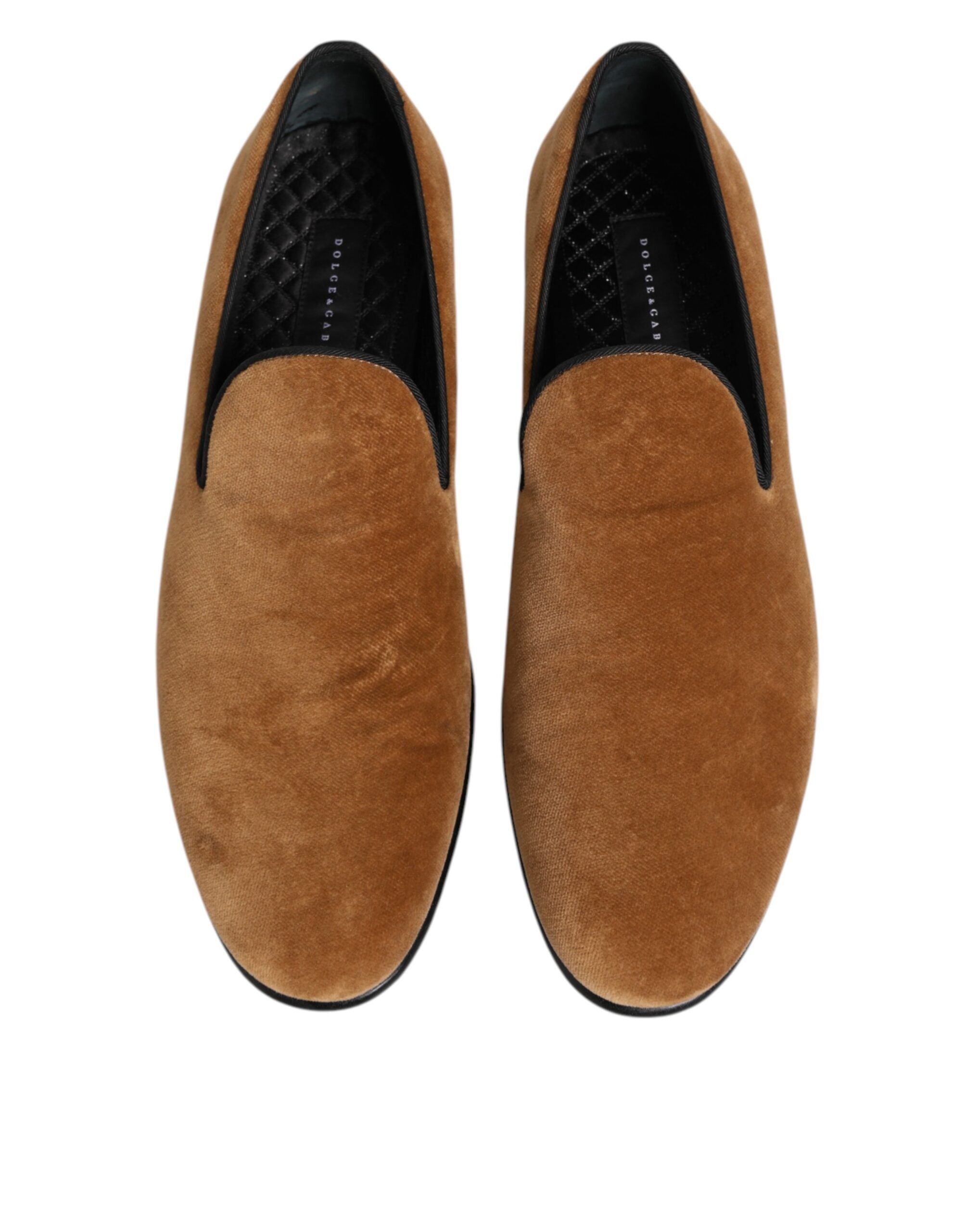 Dolce & Gabbana Brown Suede Slip-On Men's Loafers Formal Shoes-4