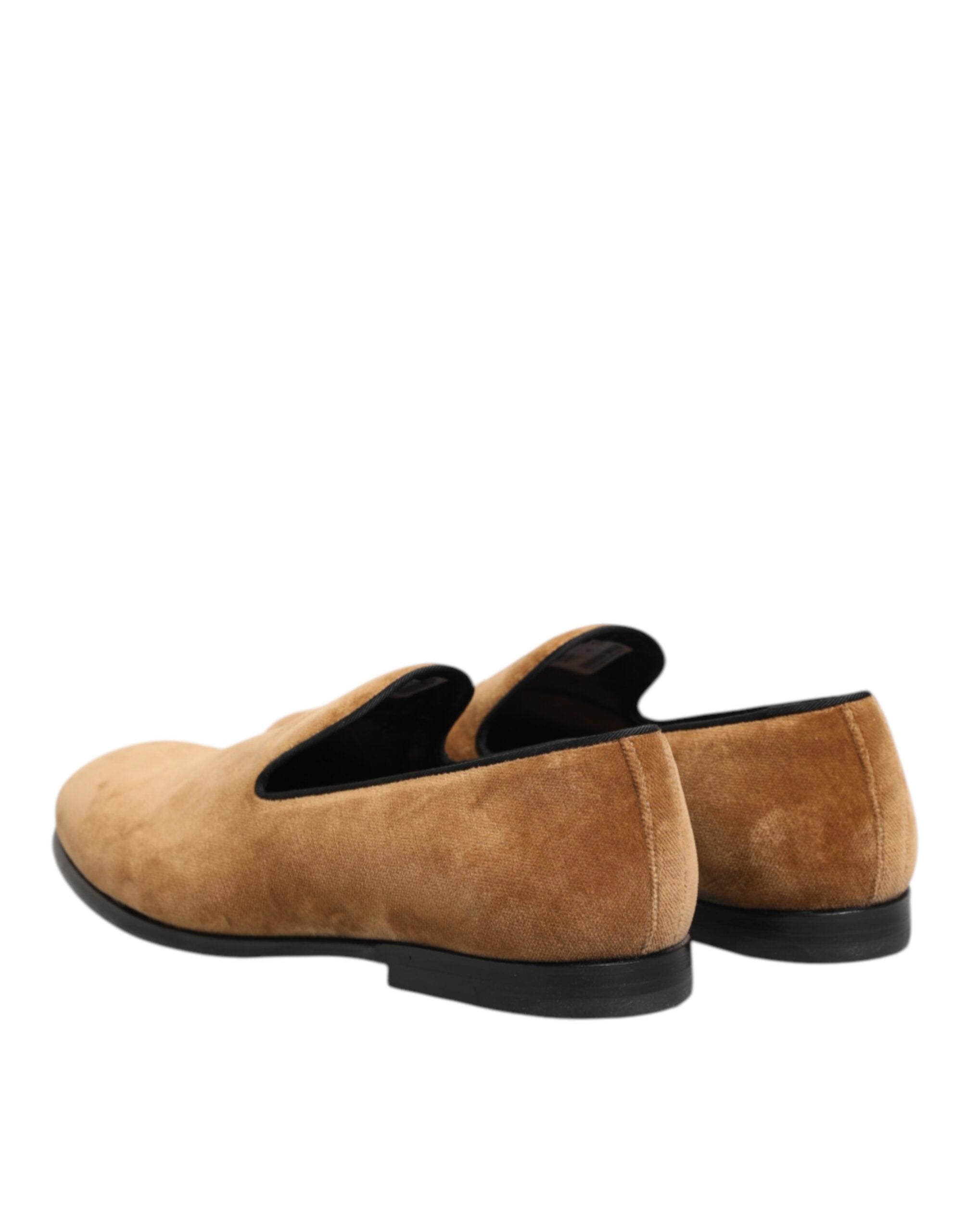 Dolce & Gabbana Brown Suede Slip-On Men's Loafers Formal Shoes-6