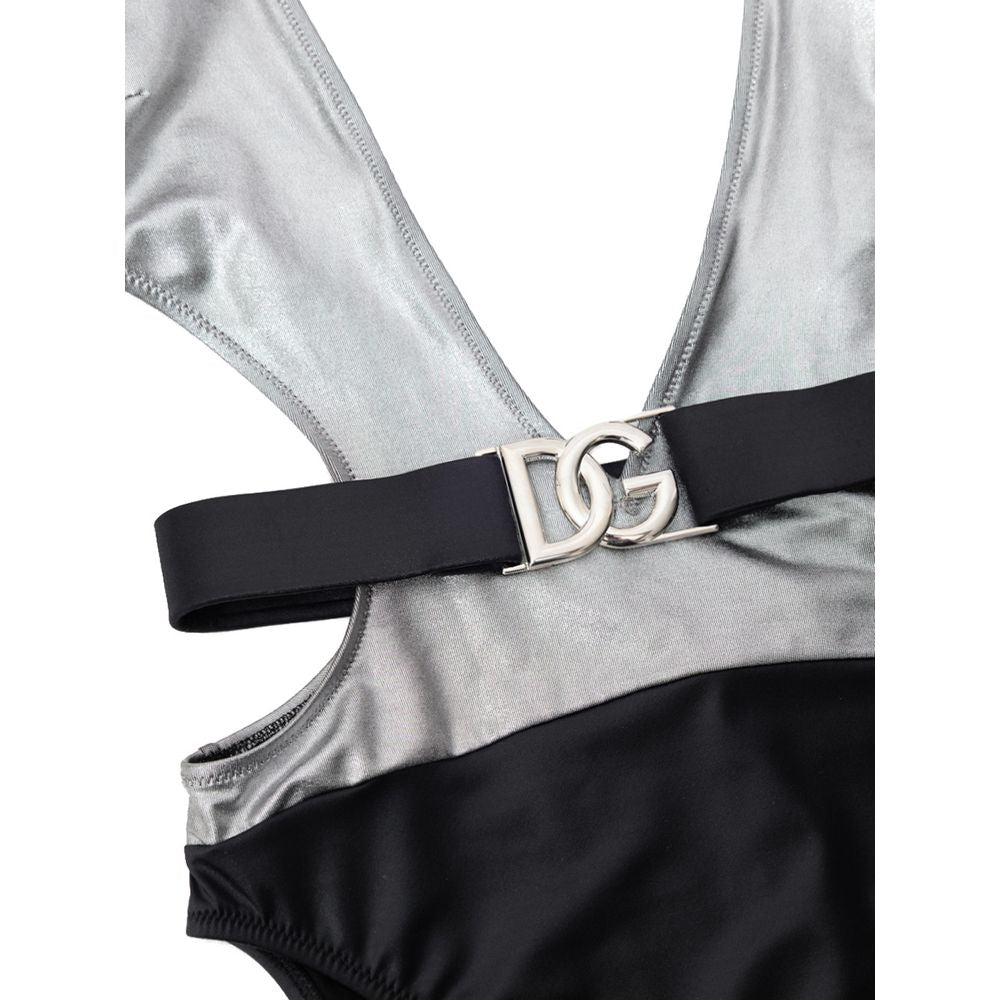 Dolce & Gabbana grey one-piece viscose swimsuit-3