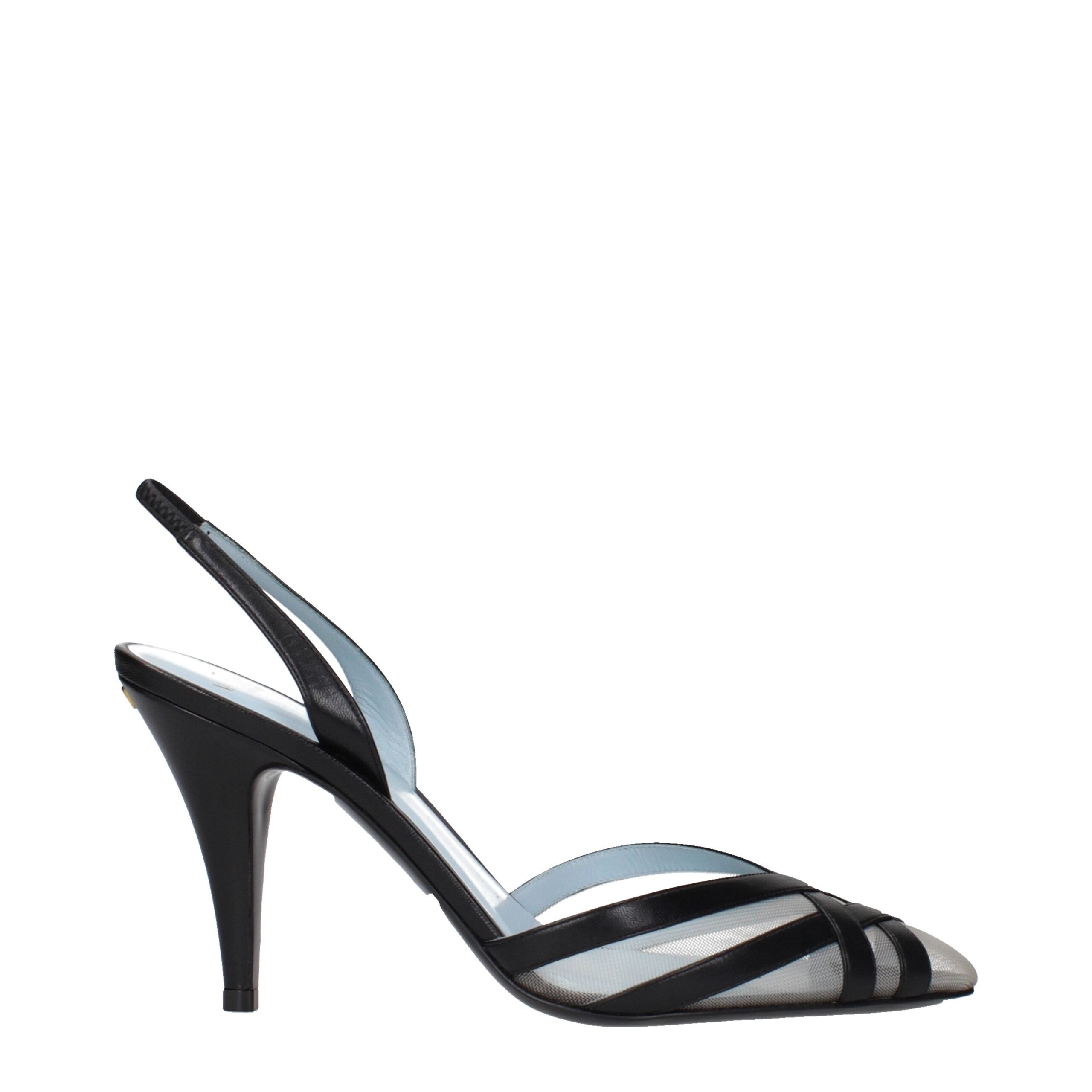 Valentino Garavani Schwarze Leder Pumps mit hohem Absatz-1