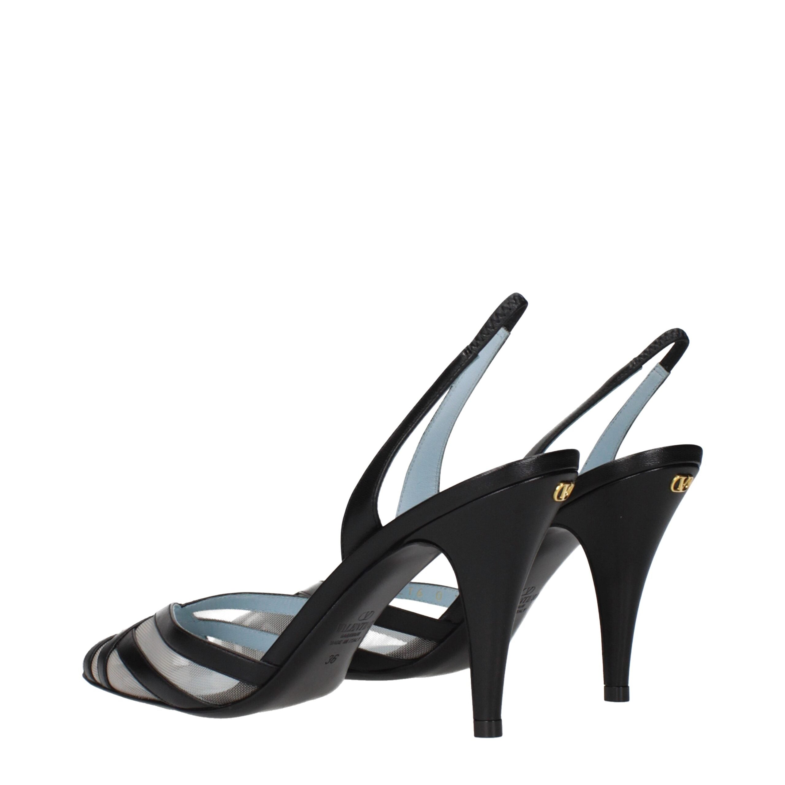 Valentino Garavani Schwarze Leder Pumps mit hohem Absatz-4