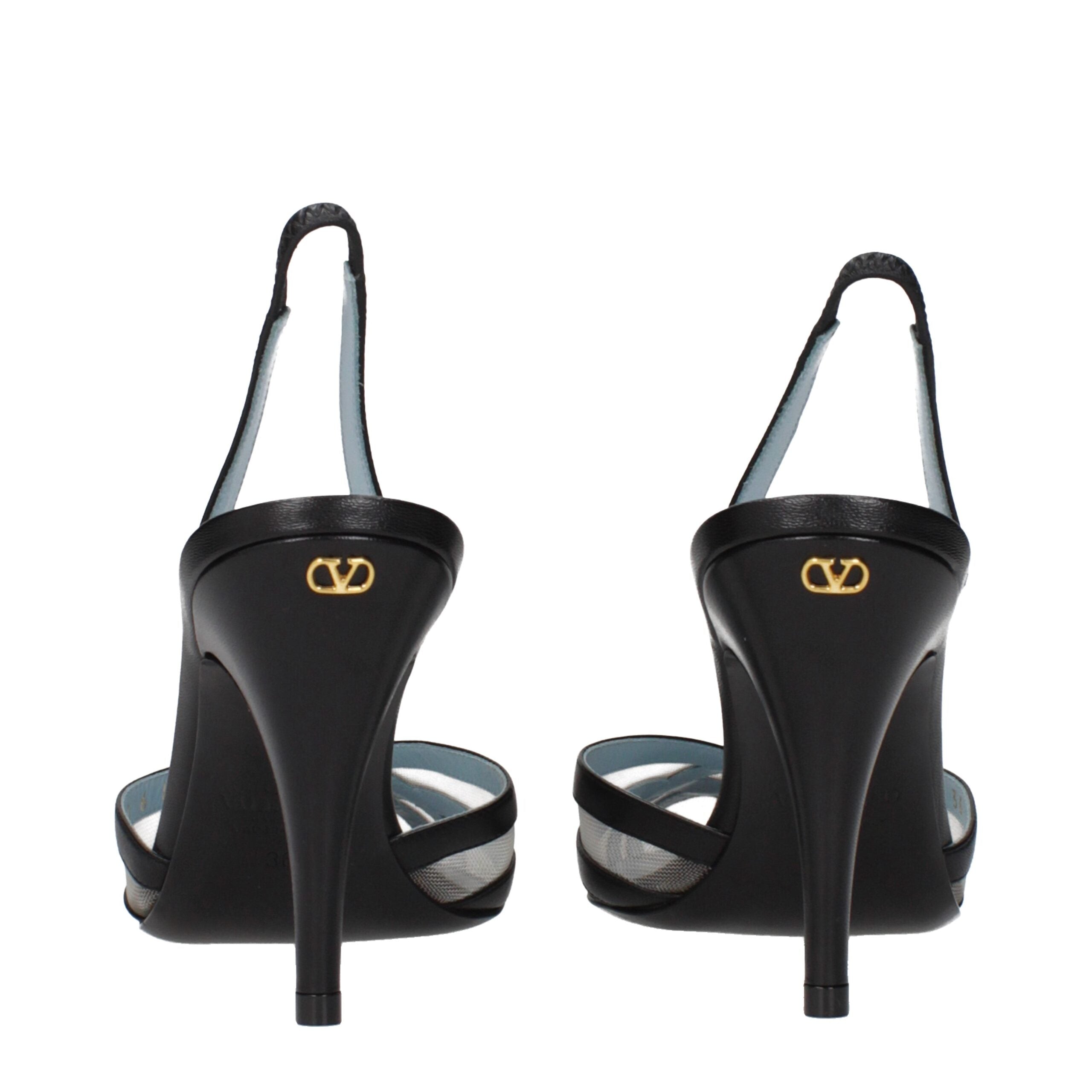 Valentino Garavani Schwarze Leder Pumps mit hohem Absatz-5