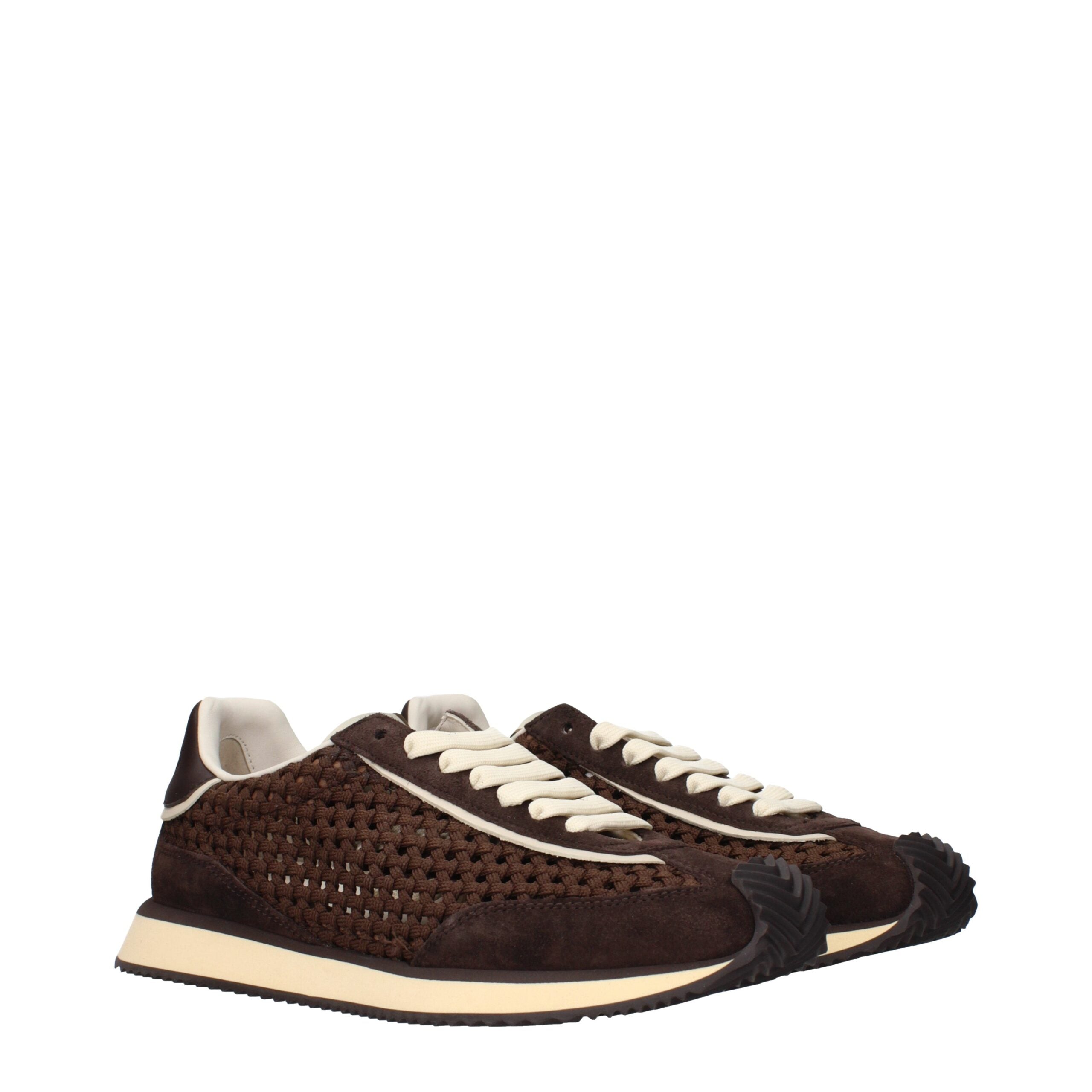 Dolce & Gabbana Braune Stoff-Sneaker mit niedrigem Schaft-2