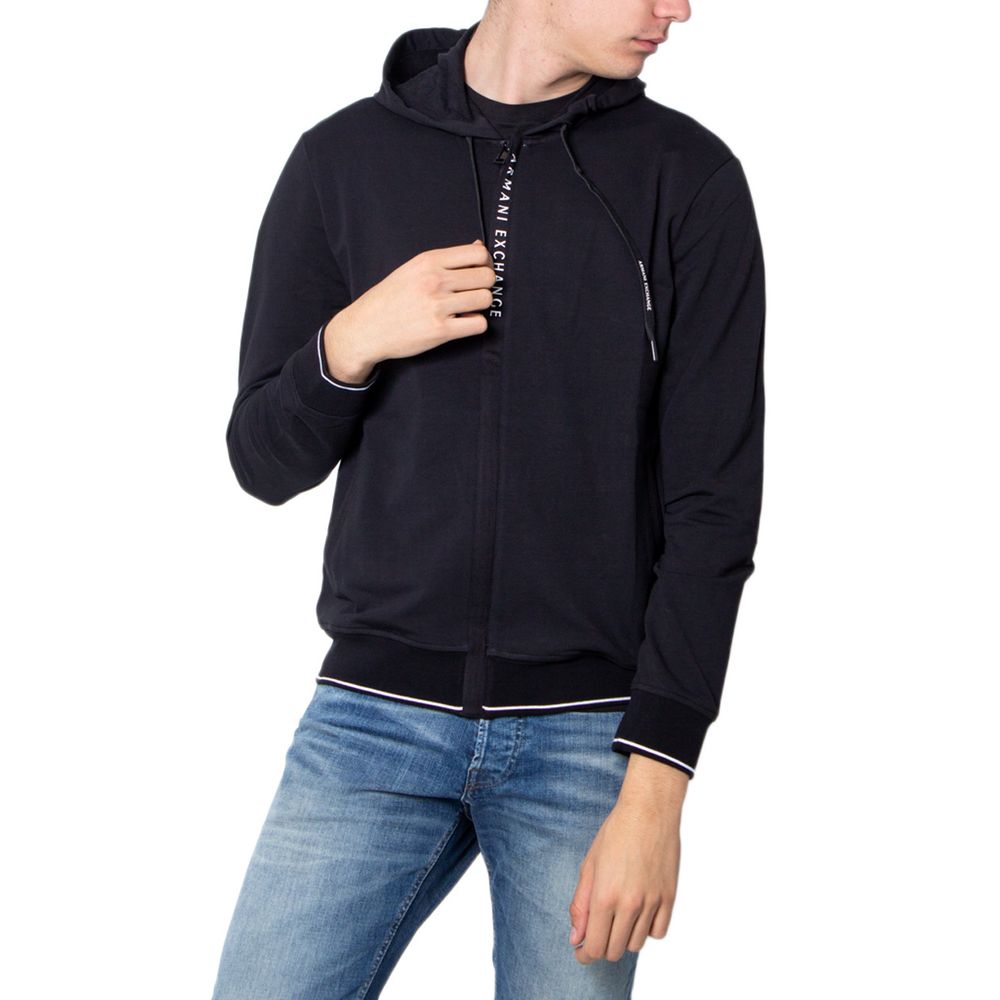 Armani Exchange Schwarzer Baumwoll-Hoodie