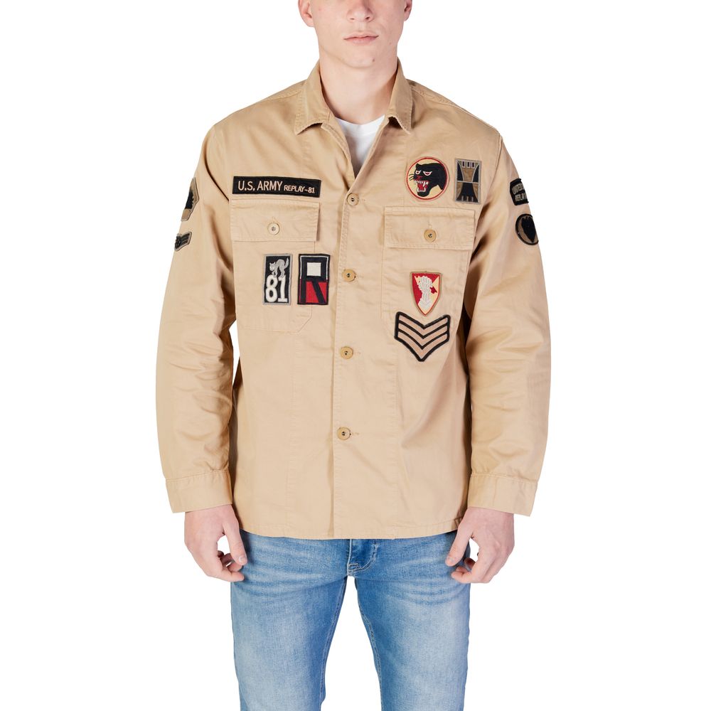 Replay beige denim shirt-5