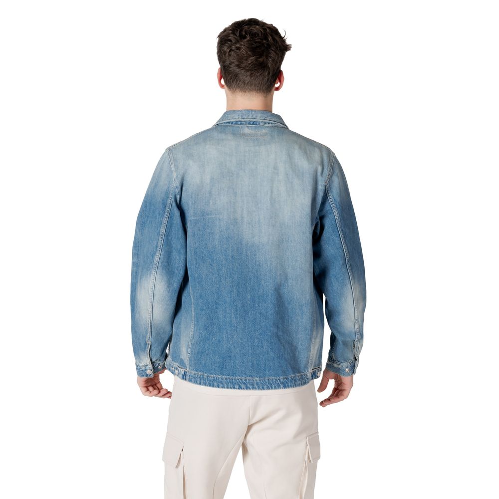 Replay Light Blue Cotton Denim Jacket-2