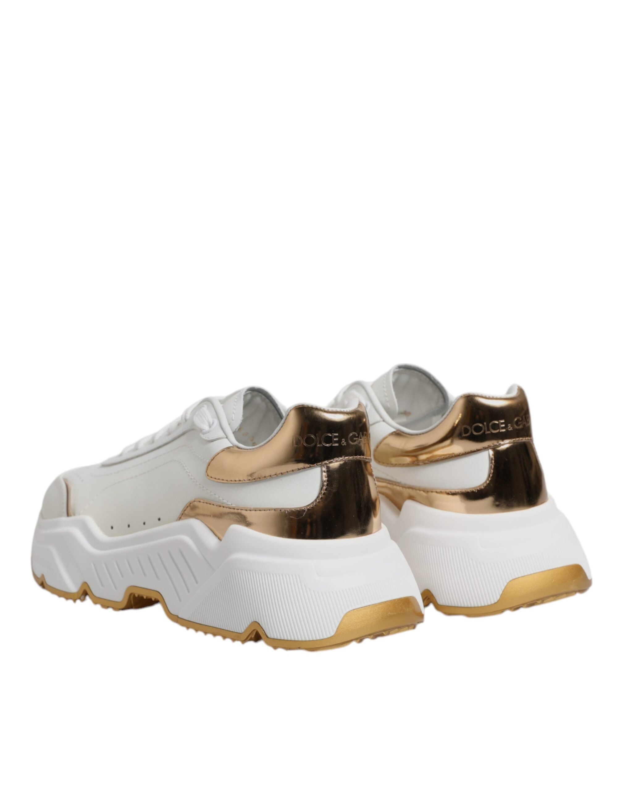 Dolce & Gabbana White Gold Daymaster Low Top Sneakers Shoes-6