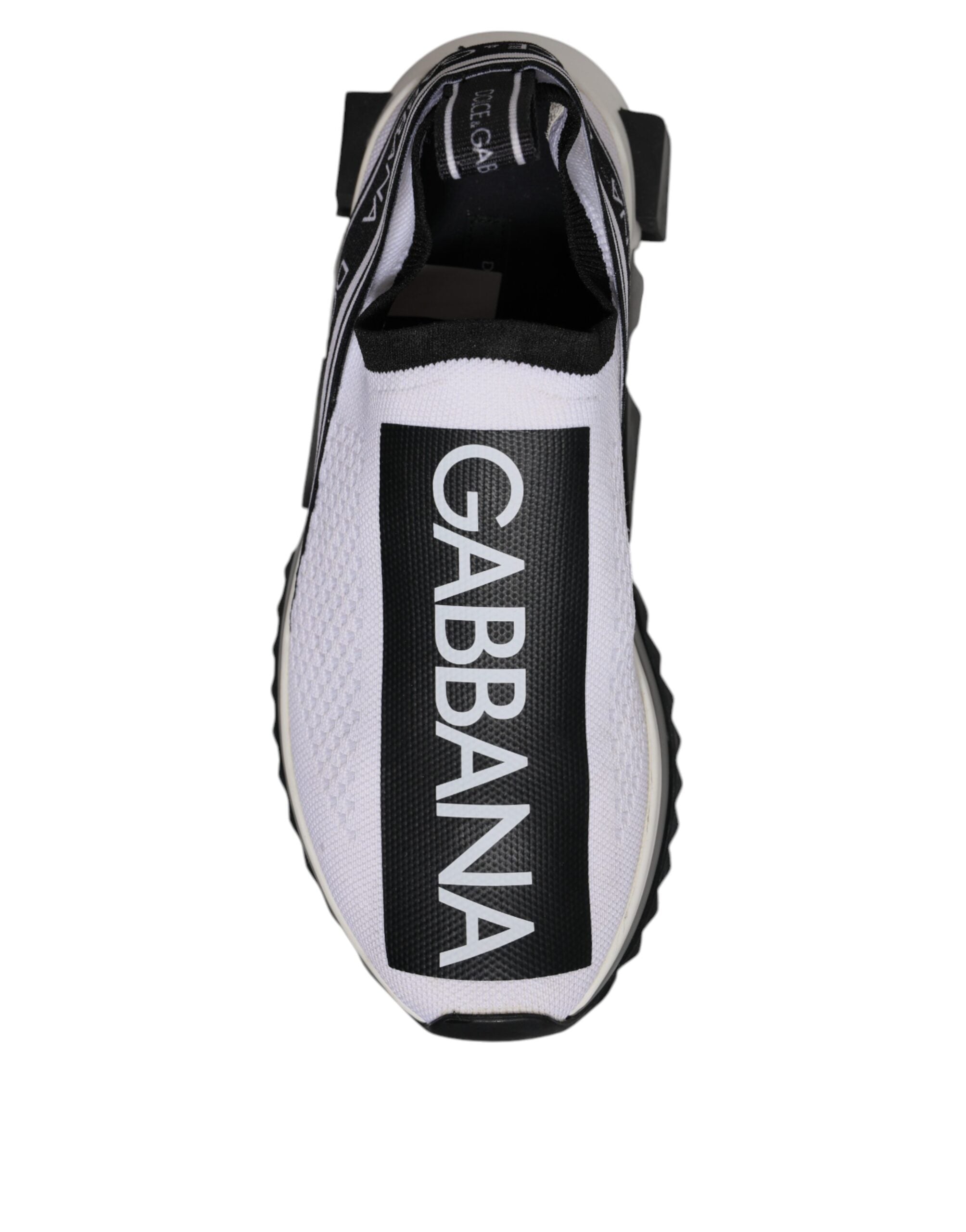 Dolce & Gabbana Schwarz Weiß Slip On Sorrento Sneakers Schuhe-8