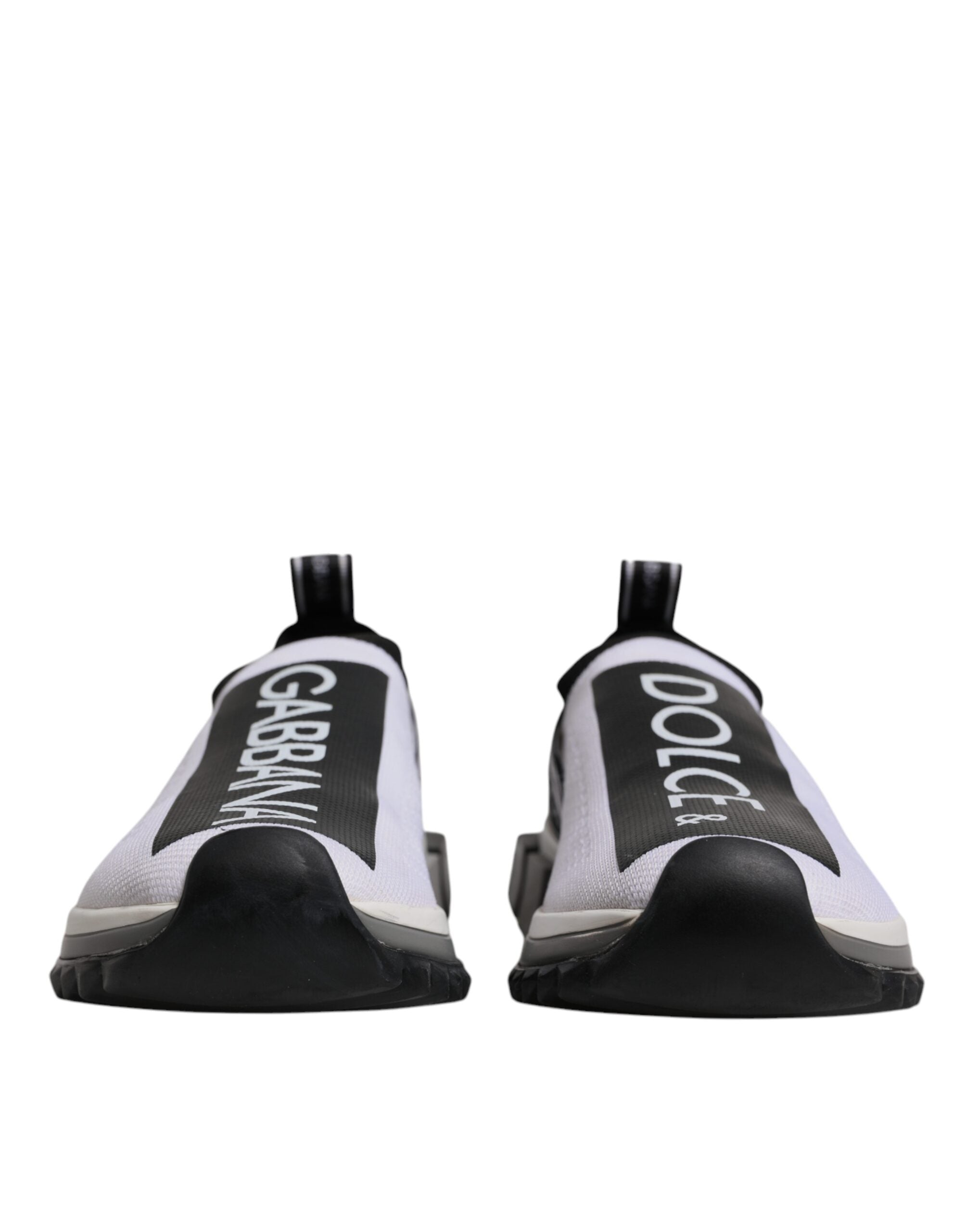 Dolce & Gabbana Schwarz Weiß Slip On Sorrento Sneakers Schuhe-3