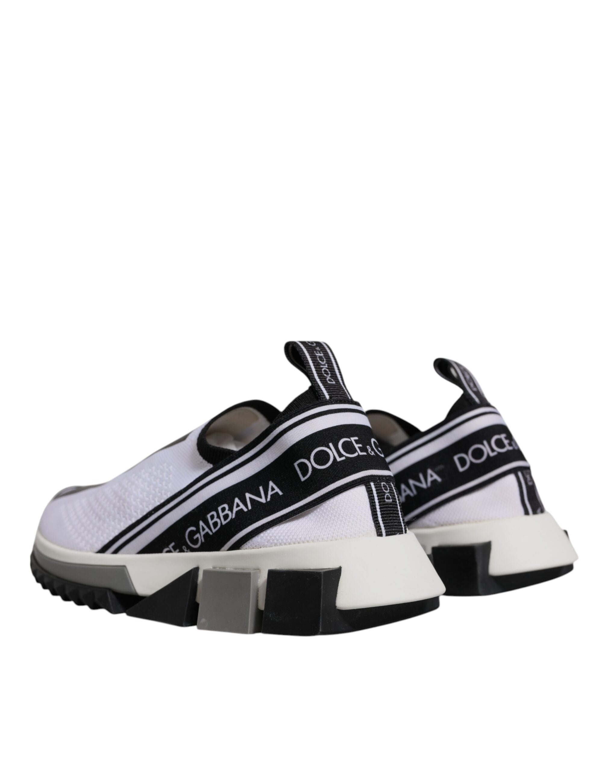 Dolce & Gabbana Schwarz Weiß Slip On Sorrento Sneakers Schuhe-5