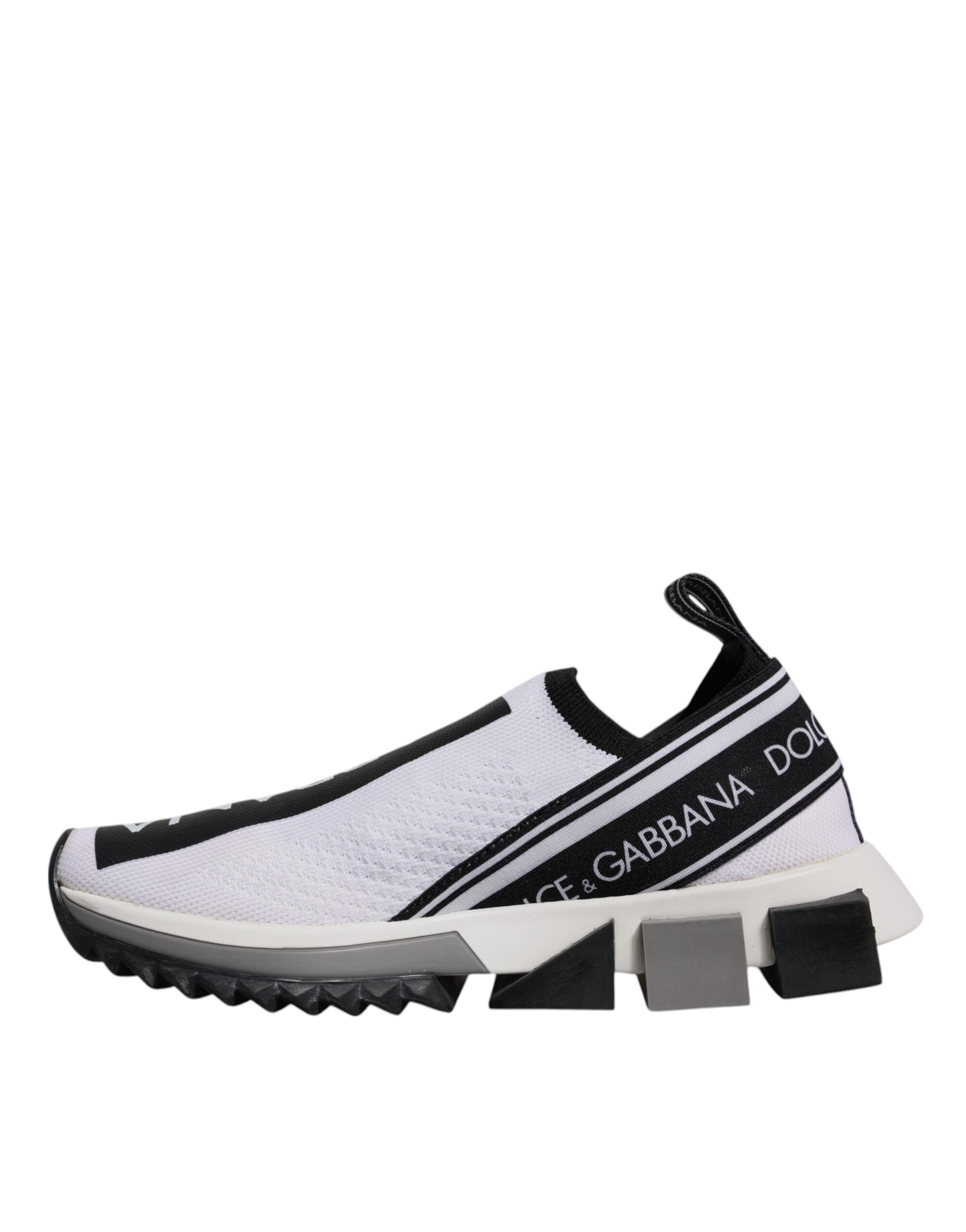 Dolce & Gabbana Schwarz Weiß Slip On Sorrento Sneakers Schuhe-6