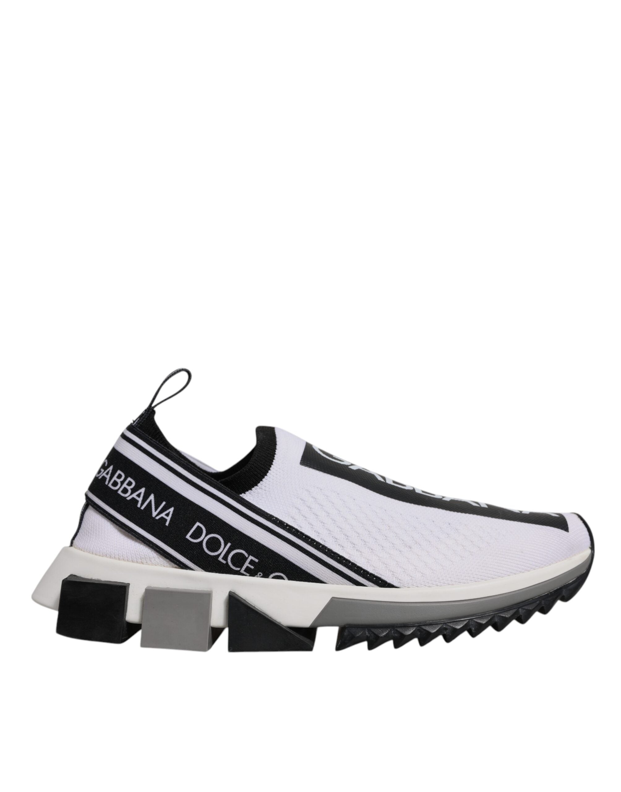 Dolce & Gabbana Schwarz Weiß Slip On Sorrento Sneakers Schuhe-1