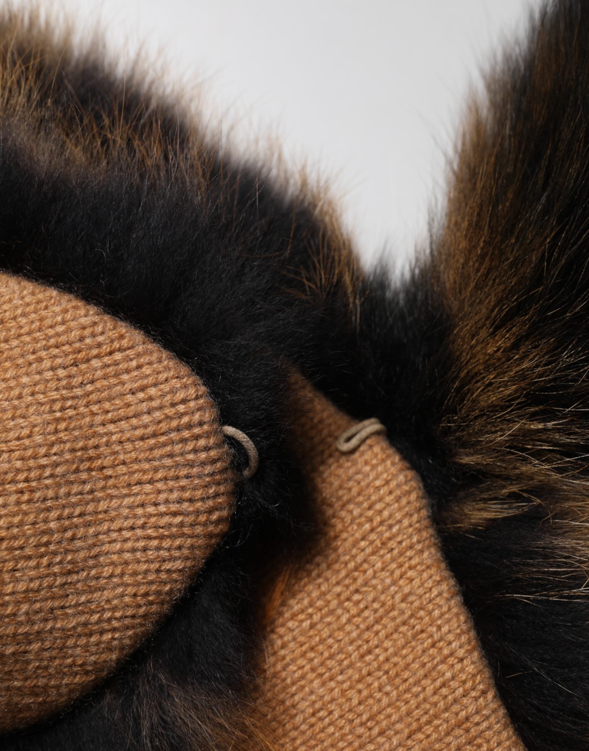 Dolce & Gabbana Brown Red Fox Fur Neck Cashmere Warmer Scarf-7