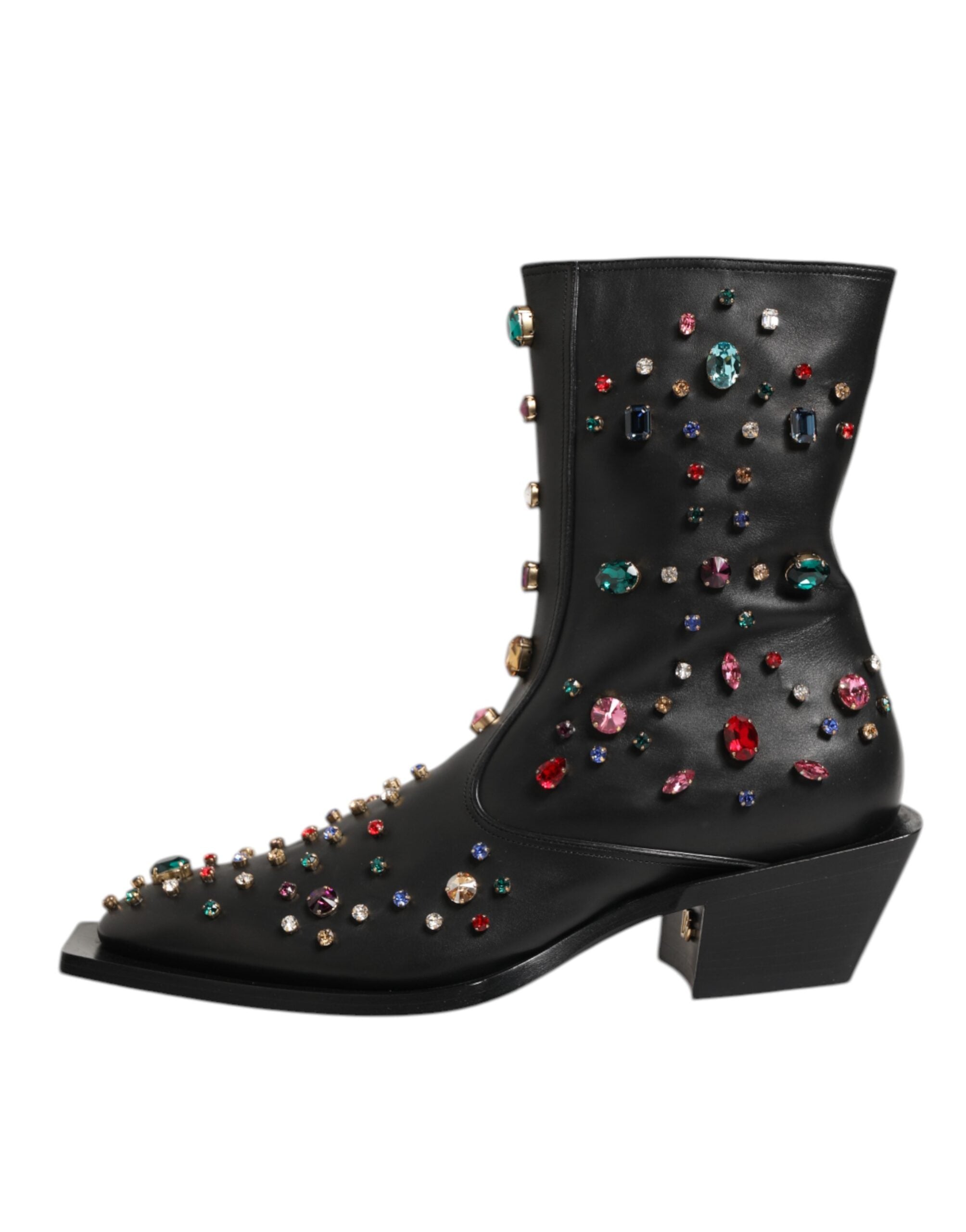 Botas cortas Dolce & Gabbana para hombre con adornos de cristal negro-7