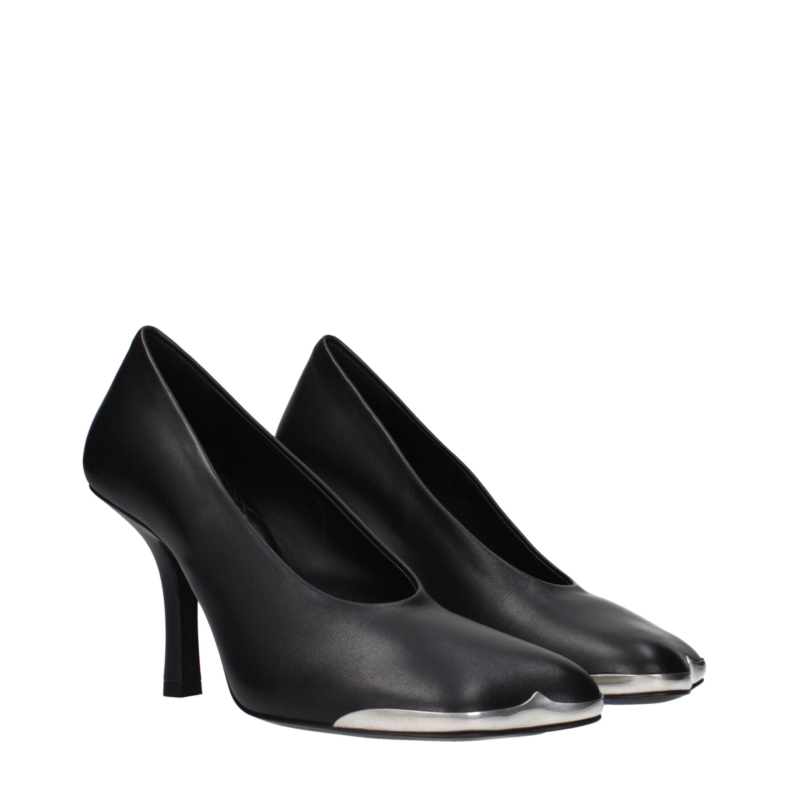 Burberry Schwarze Leder Pumps mit hohem Absatz-2
