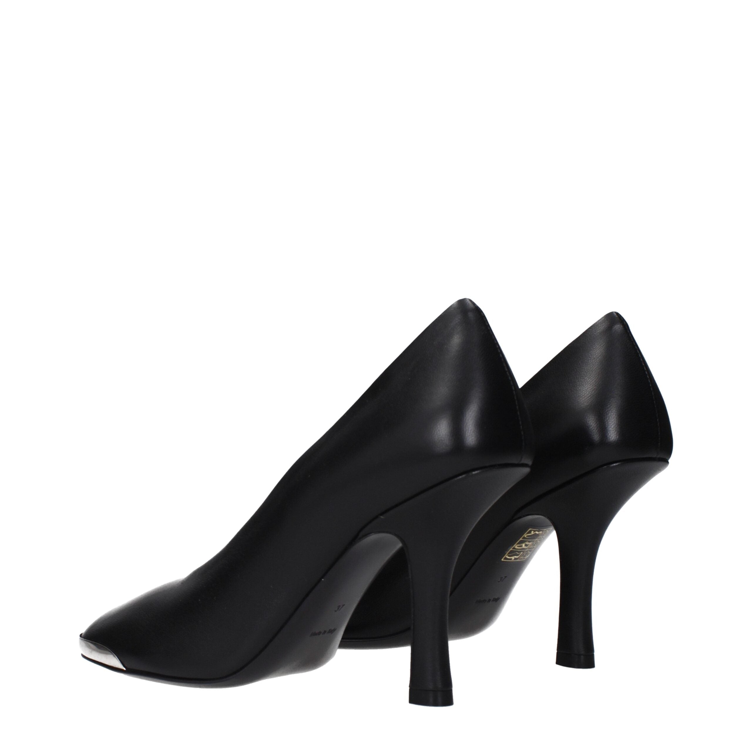 Burberry Schwarze Leder Pumps mit hohem Absatz-4