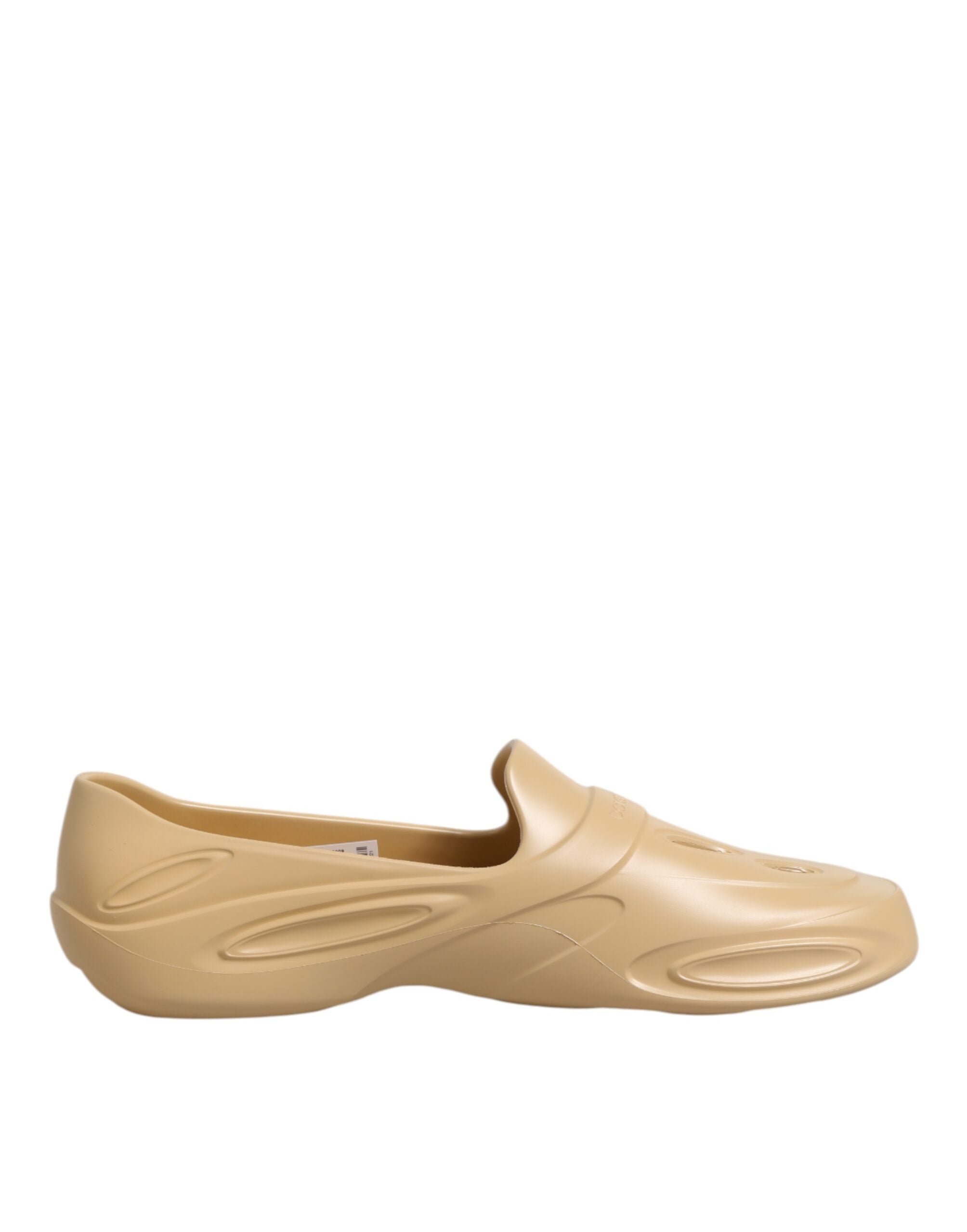 Dolce & Gabbana Beige Gummi Rutschen Low Top Turnschuhe Schuhe-1