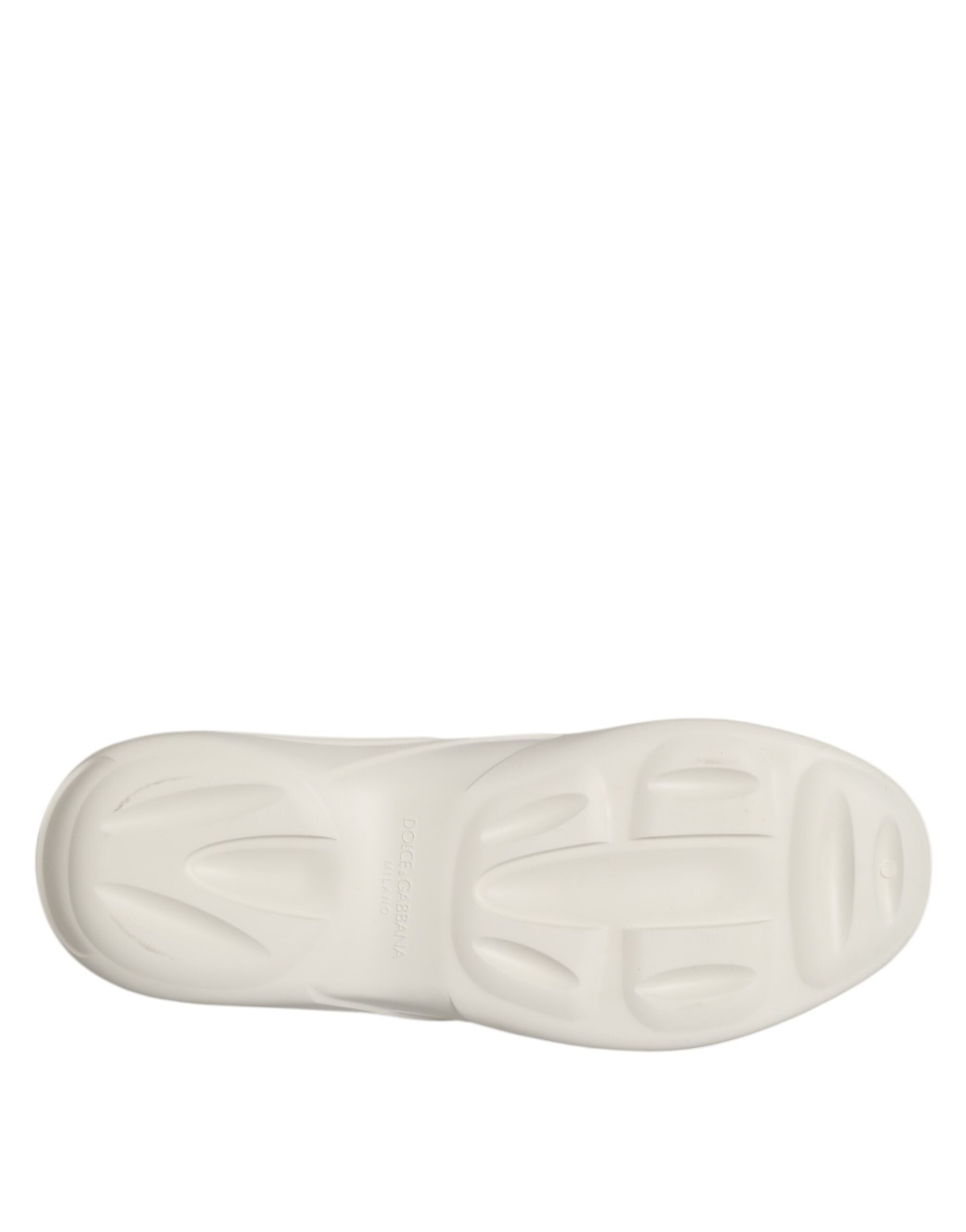 Dolce & Gabbana White Rubber Slides Low Top Sneakers Shoes-8