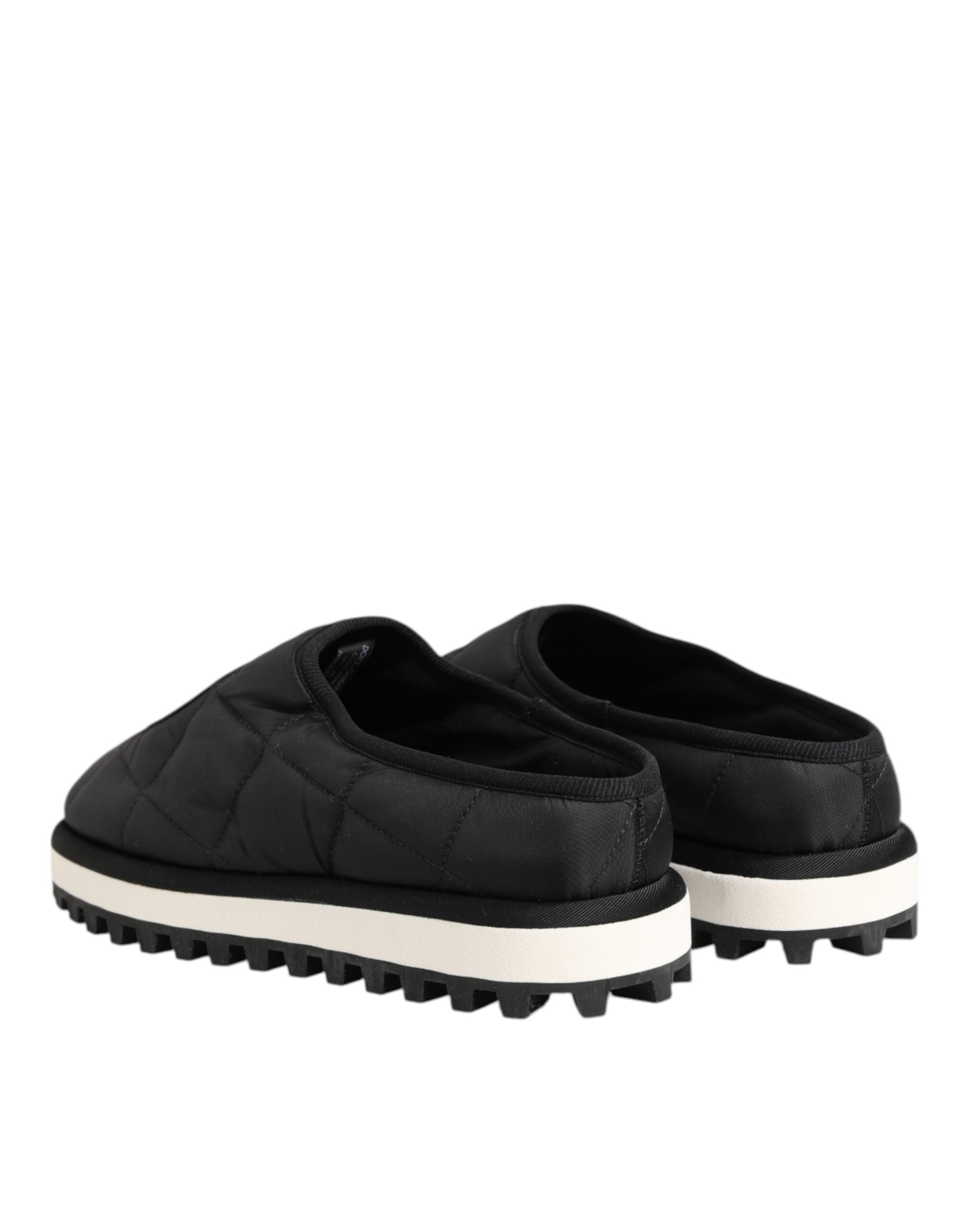Dolce & Gabbana Schwarz Nylon Low Top Slip On Sneaker Schuhe-6
