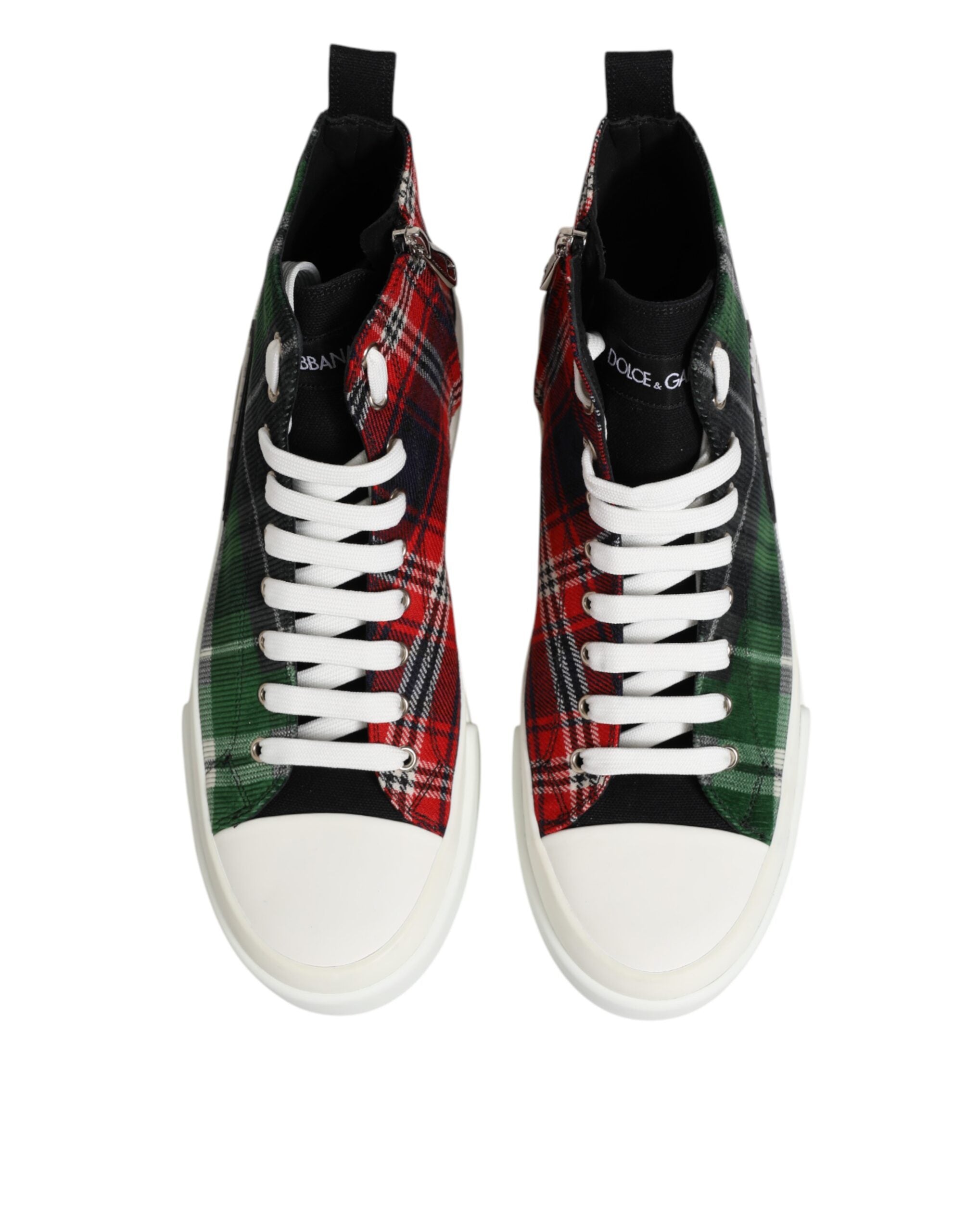 Dolce & Gabbana Multicolor Baumwolle High Top Männer Turnschuhe Schuhe-4