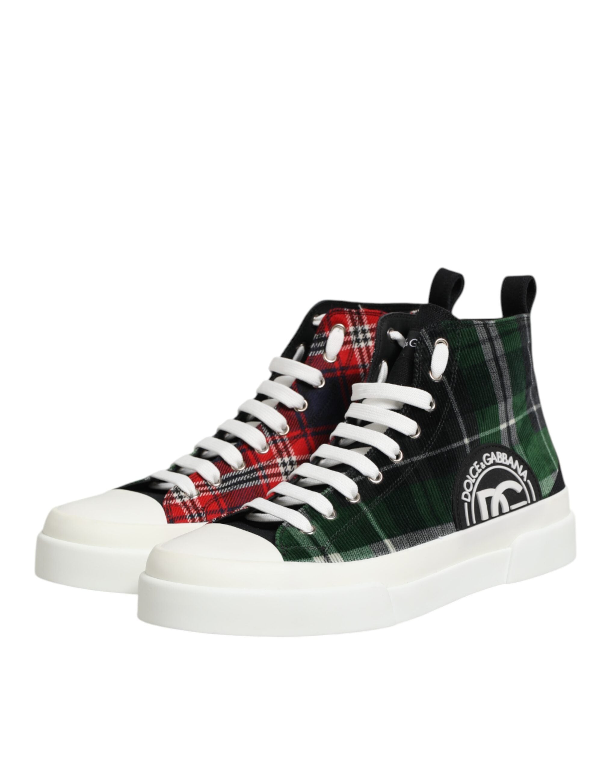 Dolce & Gabbana Multicolor DG Logo Men's High Top Sneakers Shoes-5