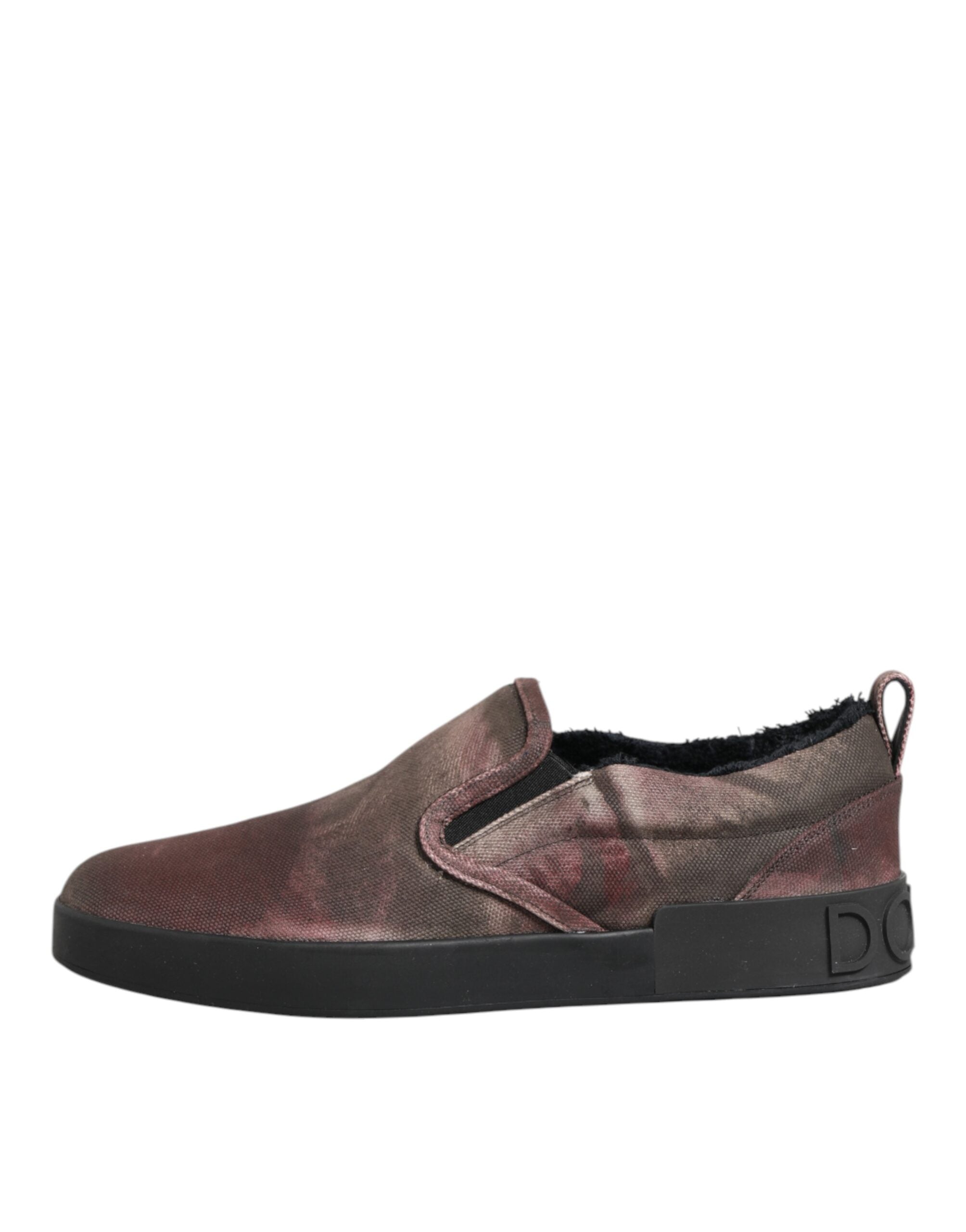 Dolce & Gabbana Multicolor Cotton Low Top Slip On Men's Sneakers Shoes-7