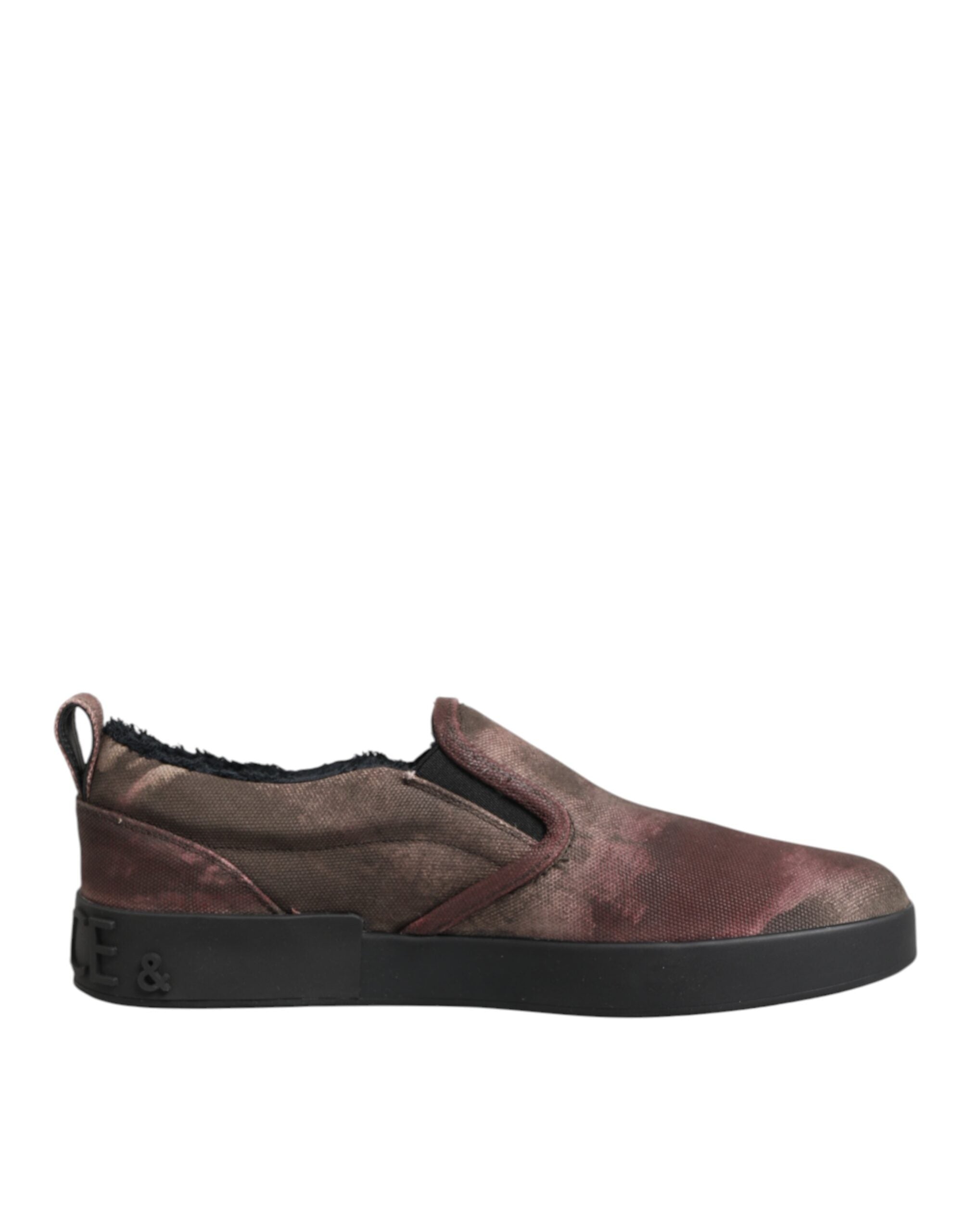 Dolce & Gabbana Multicolor Cotton Low Top Slip On Men's Sneakers Shoes-1