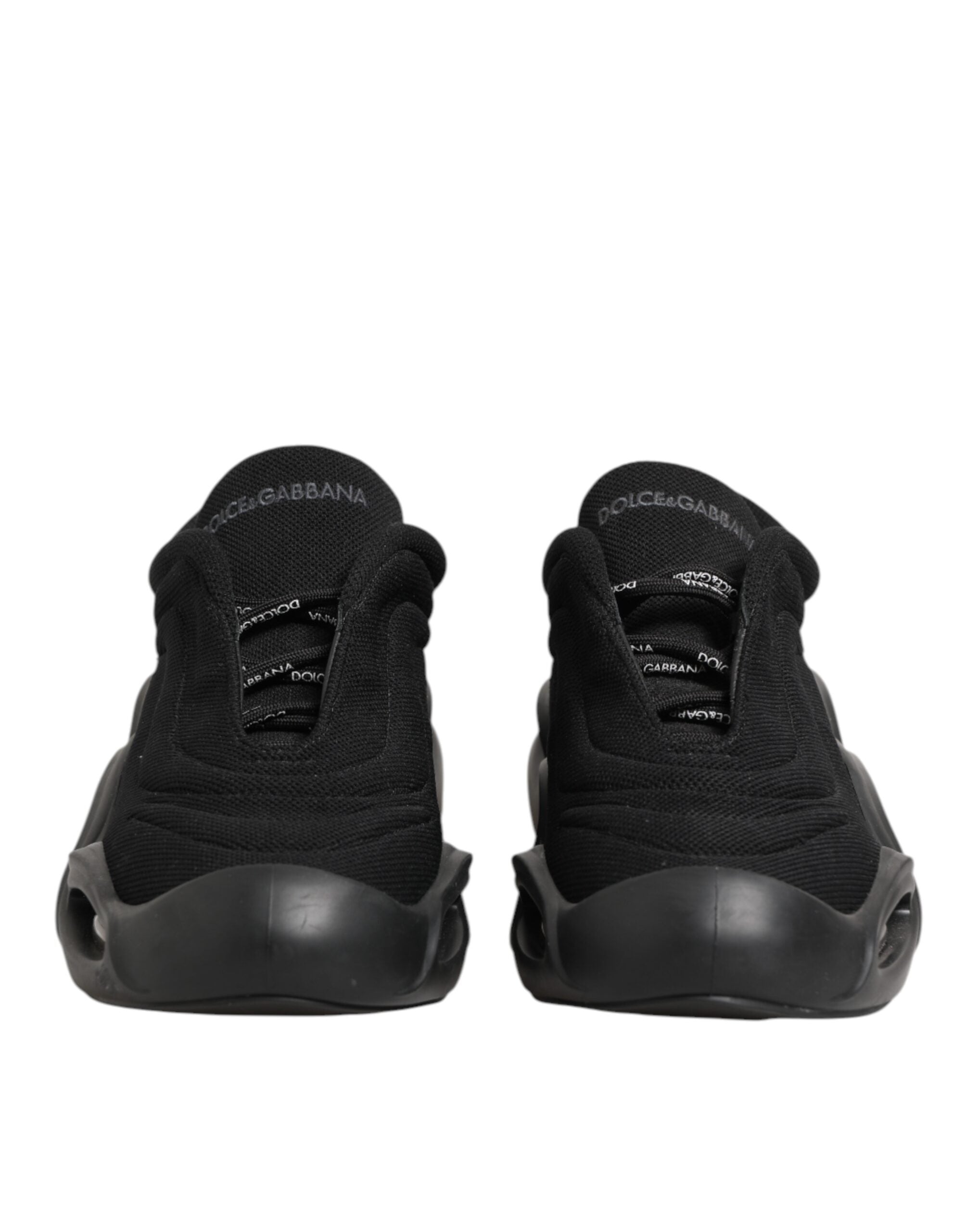 Dolce & Gabbana Schwarz Lace Up Wave Low Top Männer Sneaker Schuhe-3