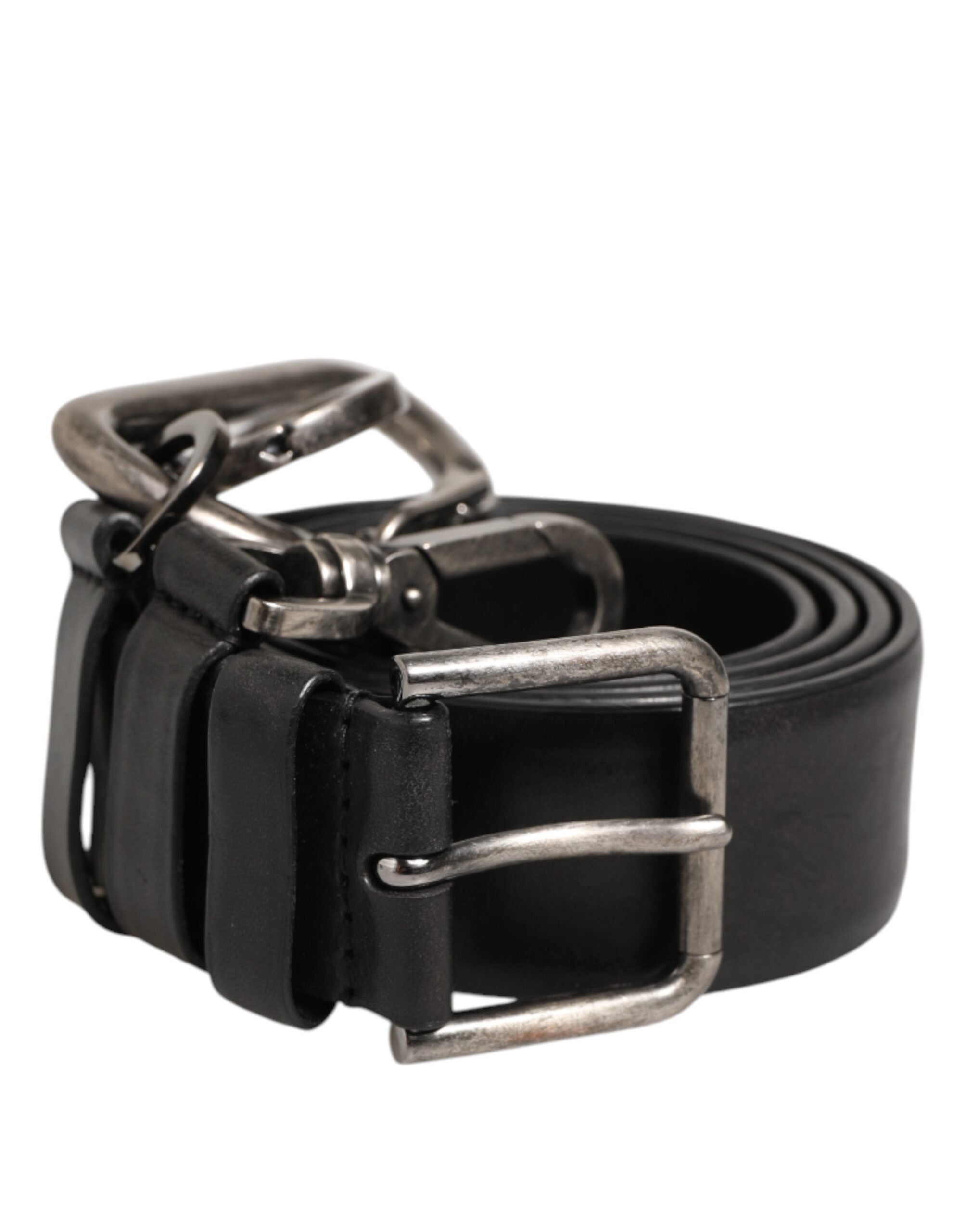 Dolce & Gabbana Schwarzer Schlüsselring Clip Befestigungen Schnalle Gürtel-2