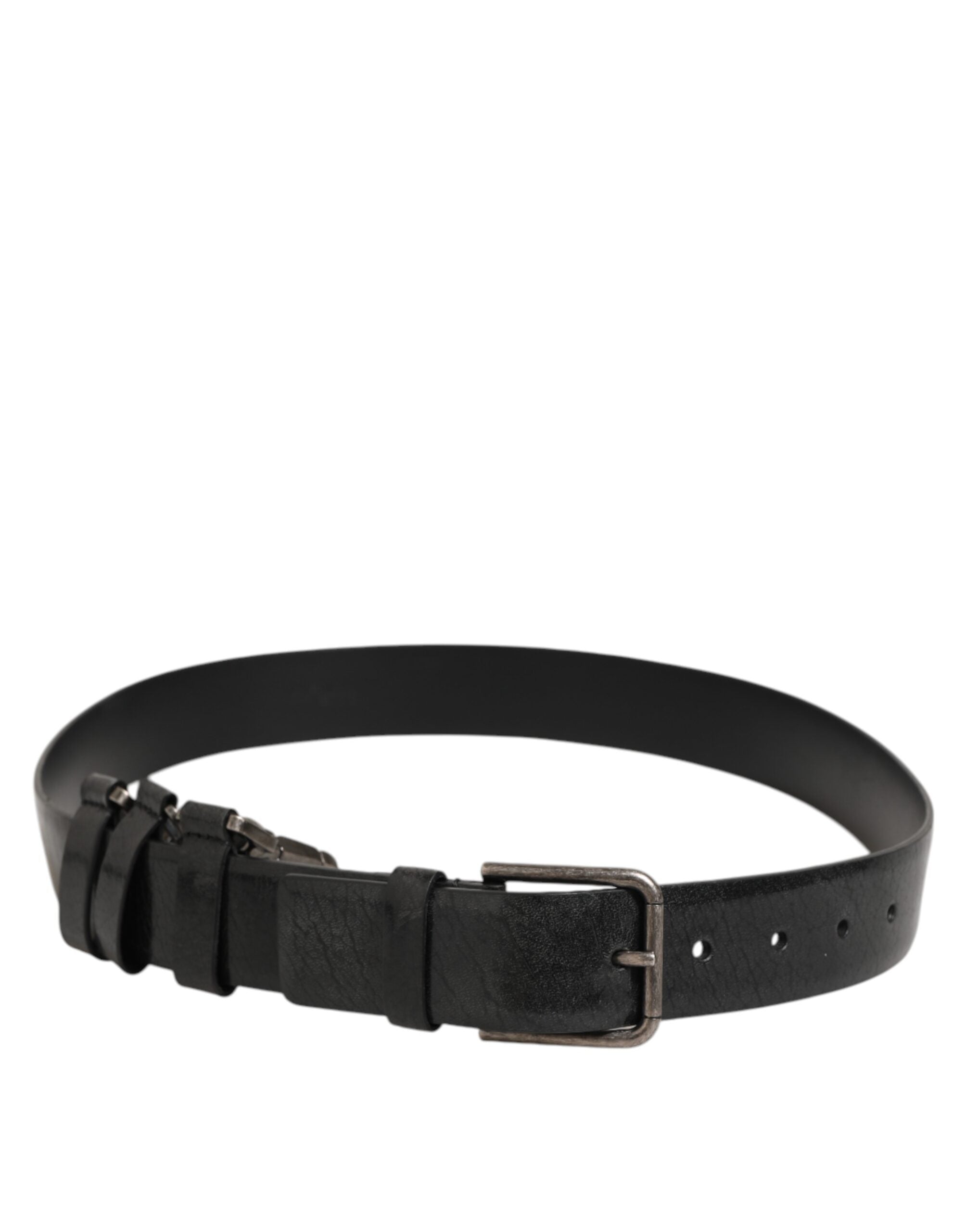 Dolce & Gabbana Black Keyring Clip Fasteners Buckle Belt-5