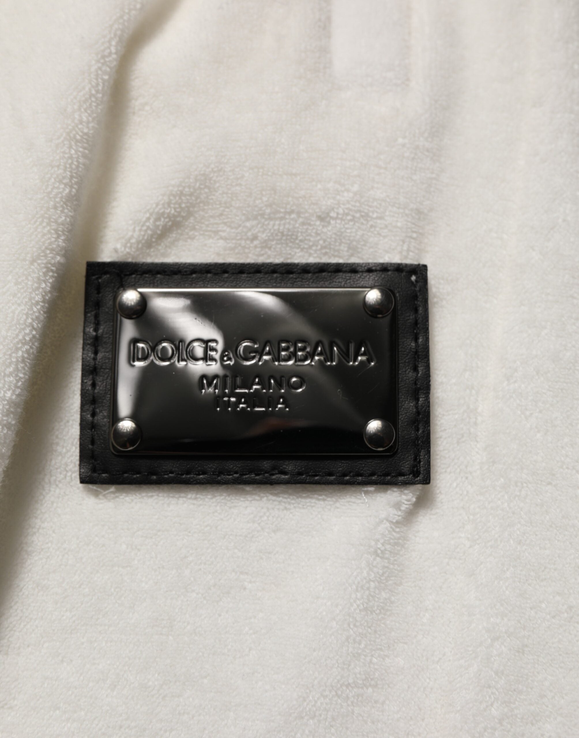 Dolce & Gabbana Weiße Baumwolle Logo Plaque Männer Bermuda Shorts-6