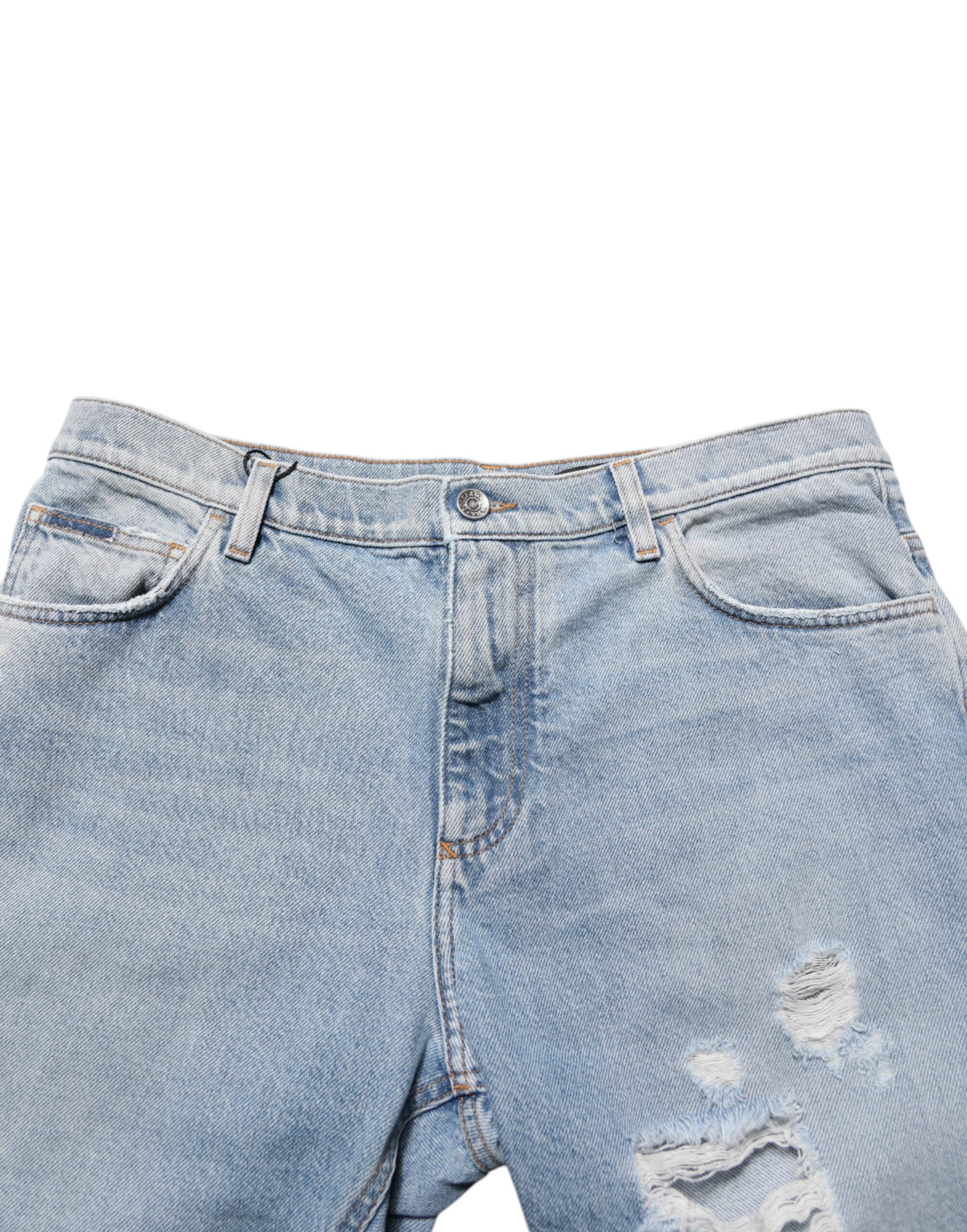 Bermudas Dolce & Gabbana en denim distorsionado de algodón azul-5
