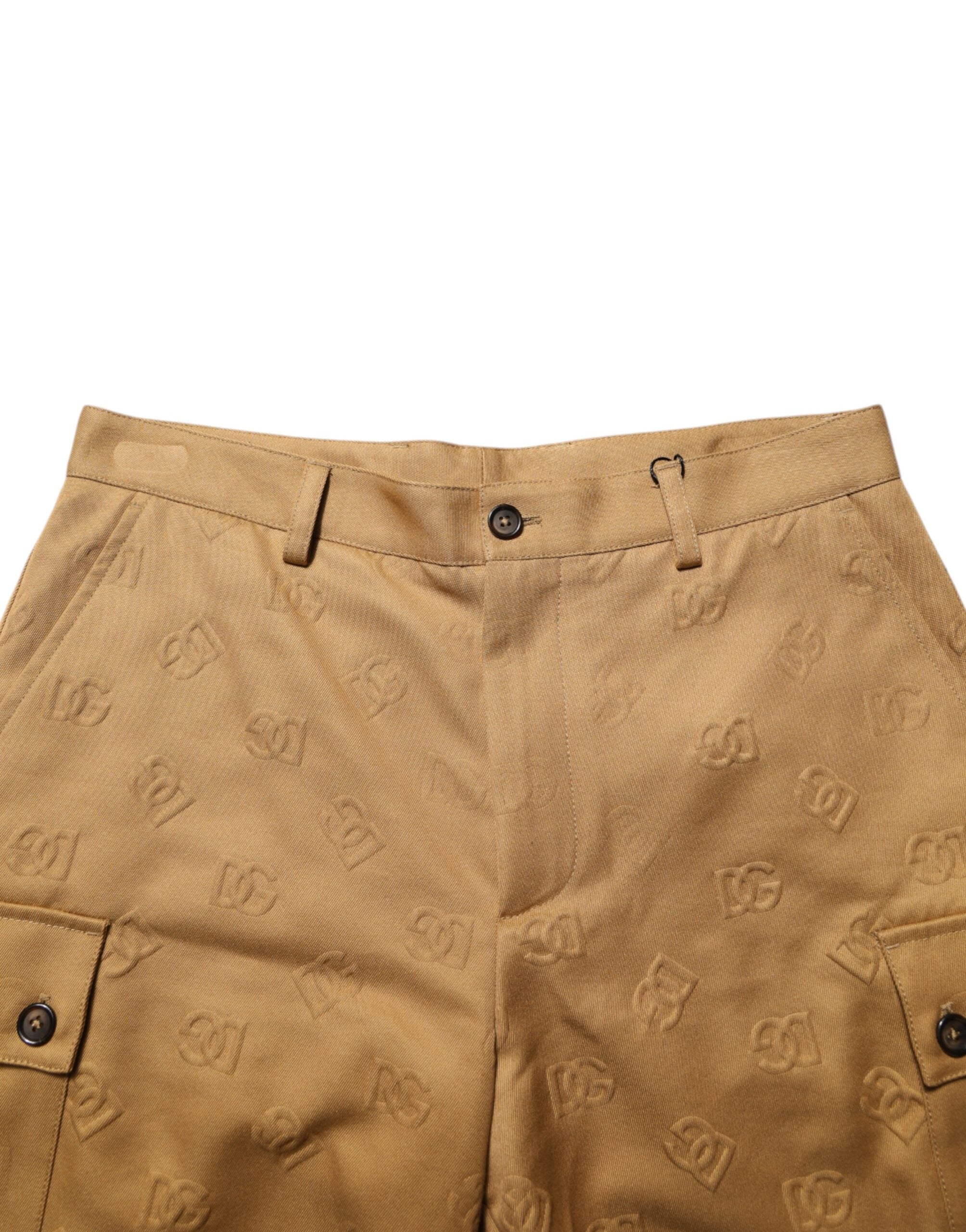 Dolce & Gabbana Braune Cargo-Bermudashorts aus Baumwoll-Stretch mit Logo-5