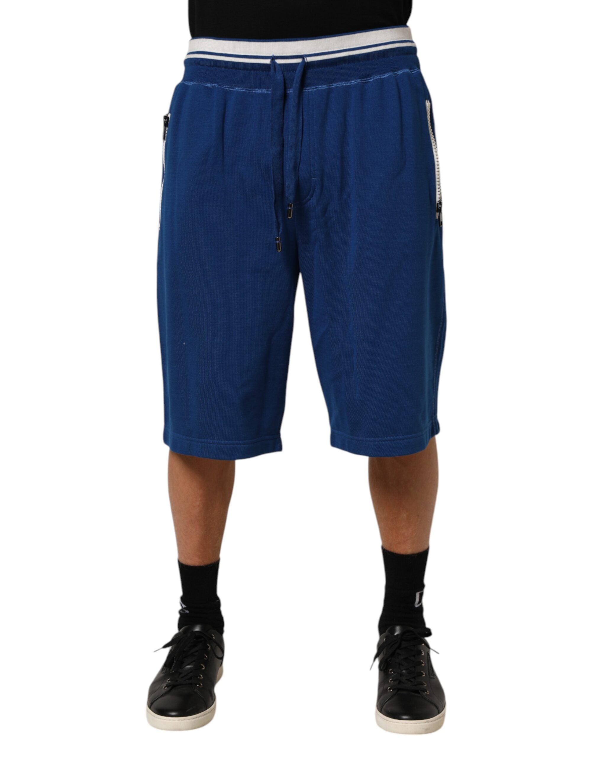 Bermudas de mezcla de algodón azul de Dolce & Gabbana-1