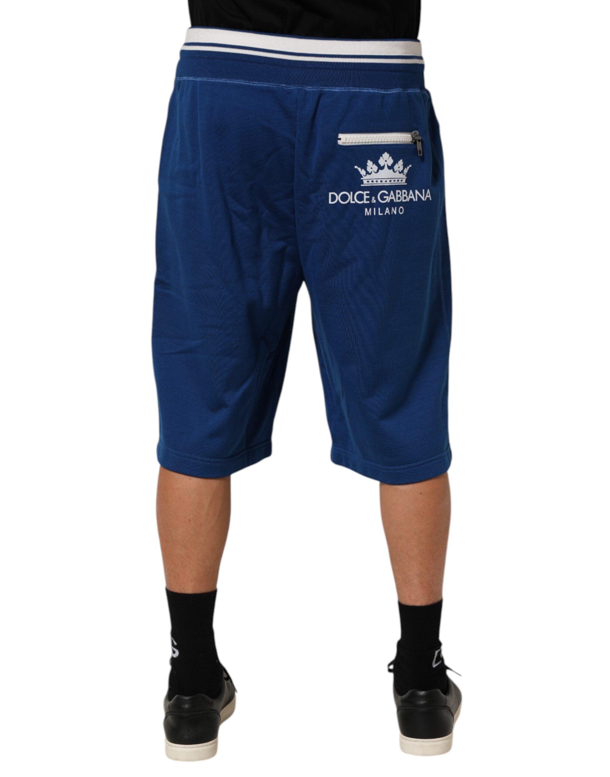 Bermudas de mezcla de algodón azul de Dolce & Gabbana-4