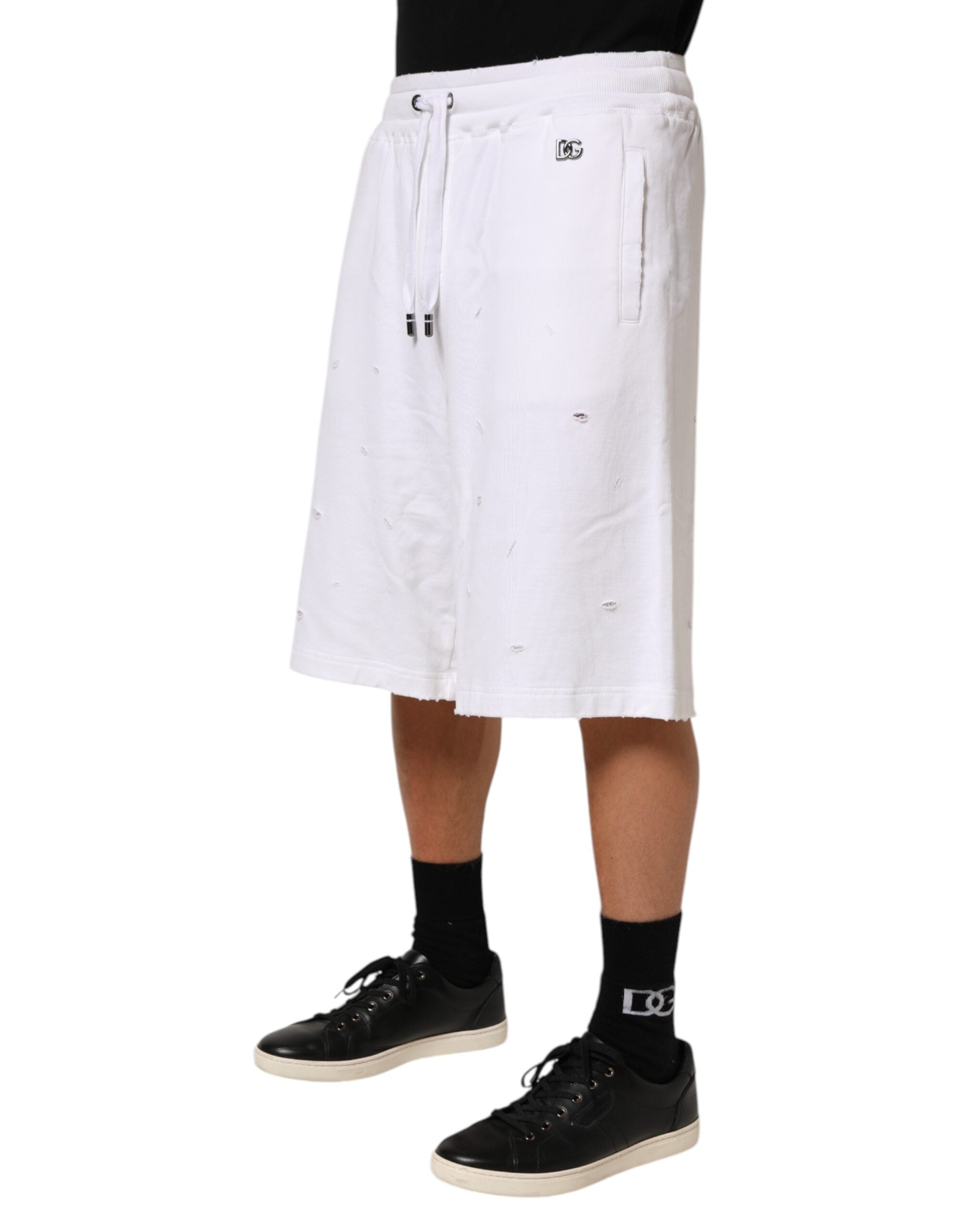 Bermudas deportivas de algodón blanco Dolce & Gabbana-3